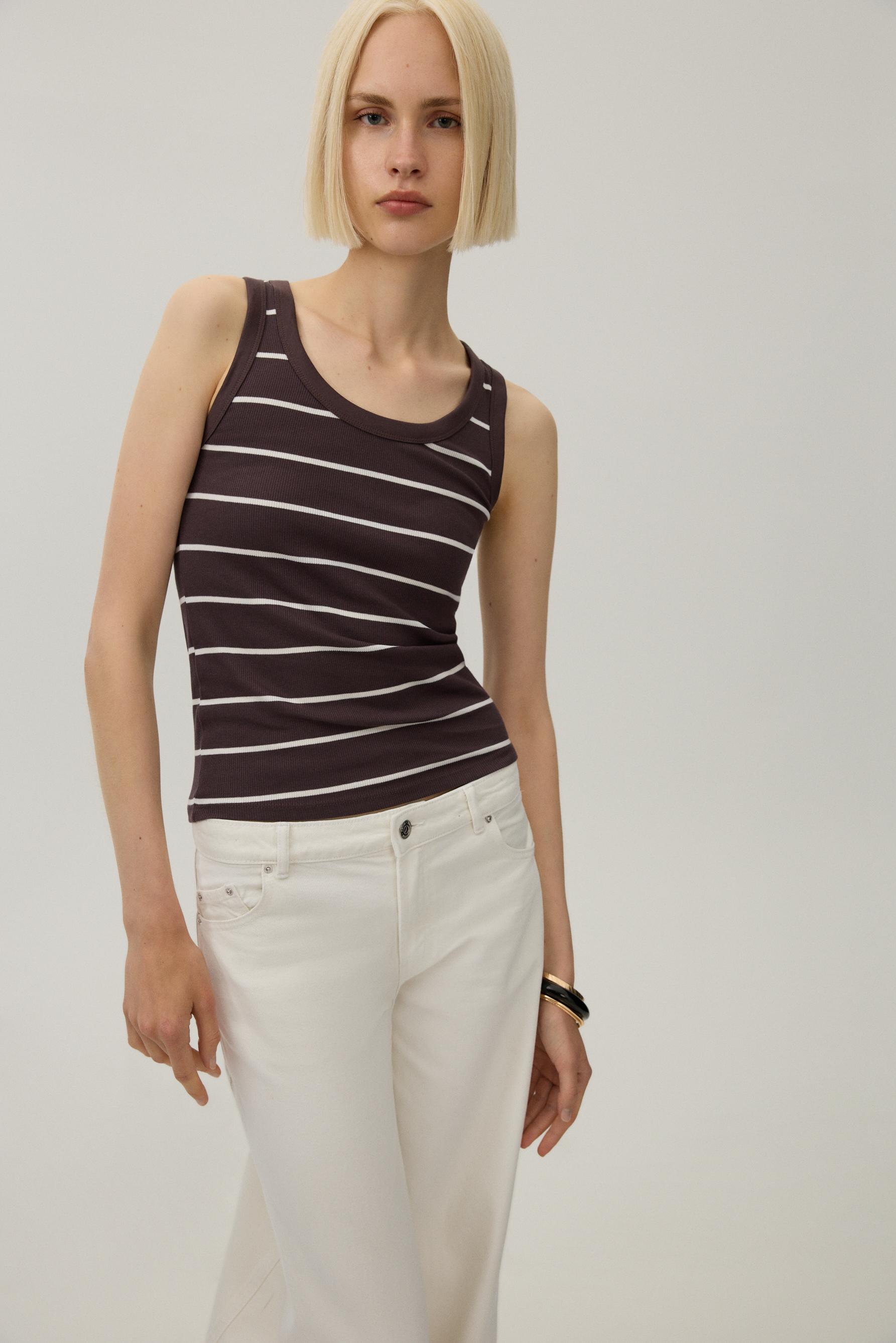 Camiseta espalda nadadora rayas