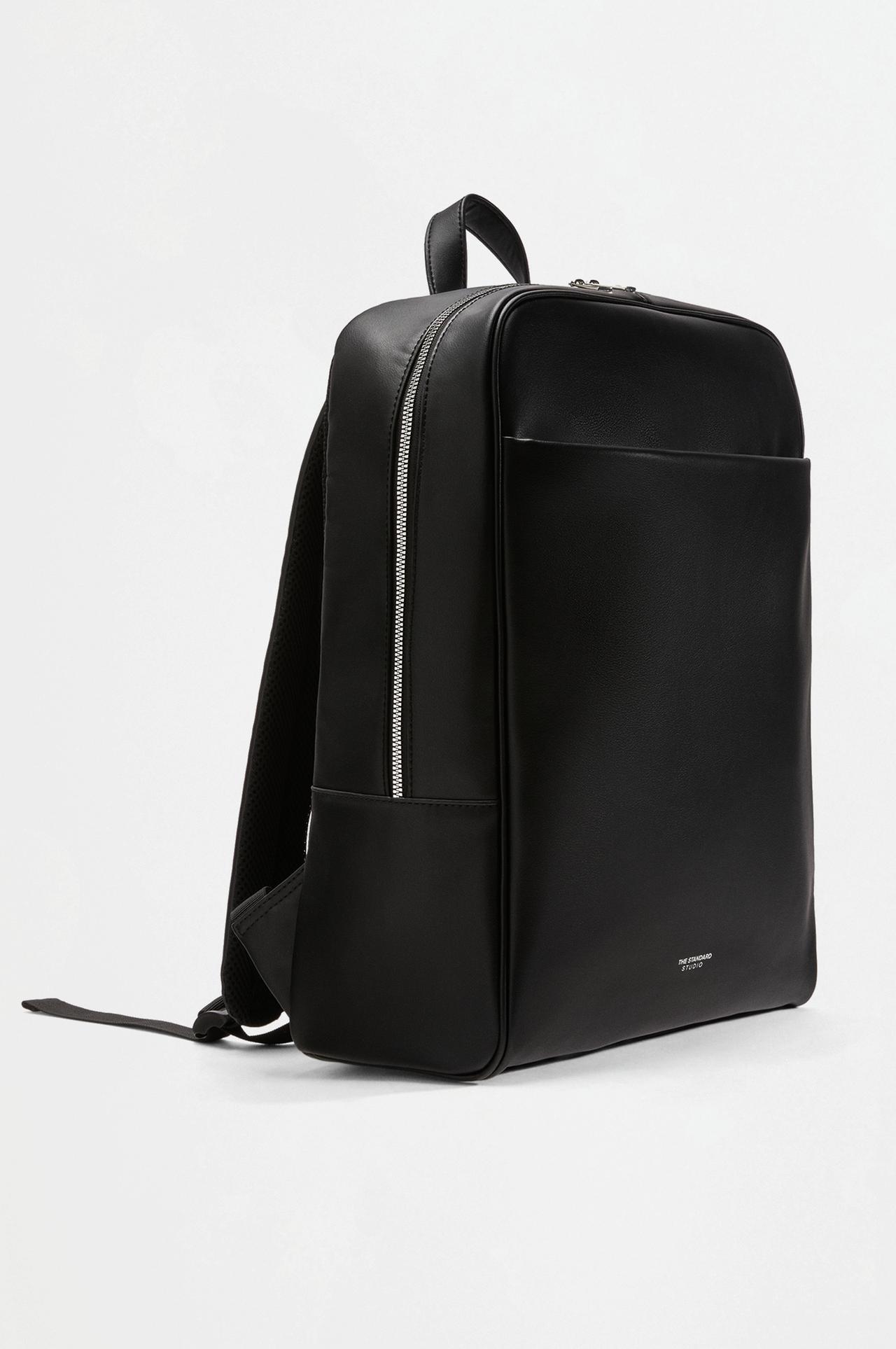 Dressy logo backpack — BLACK