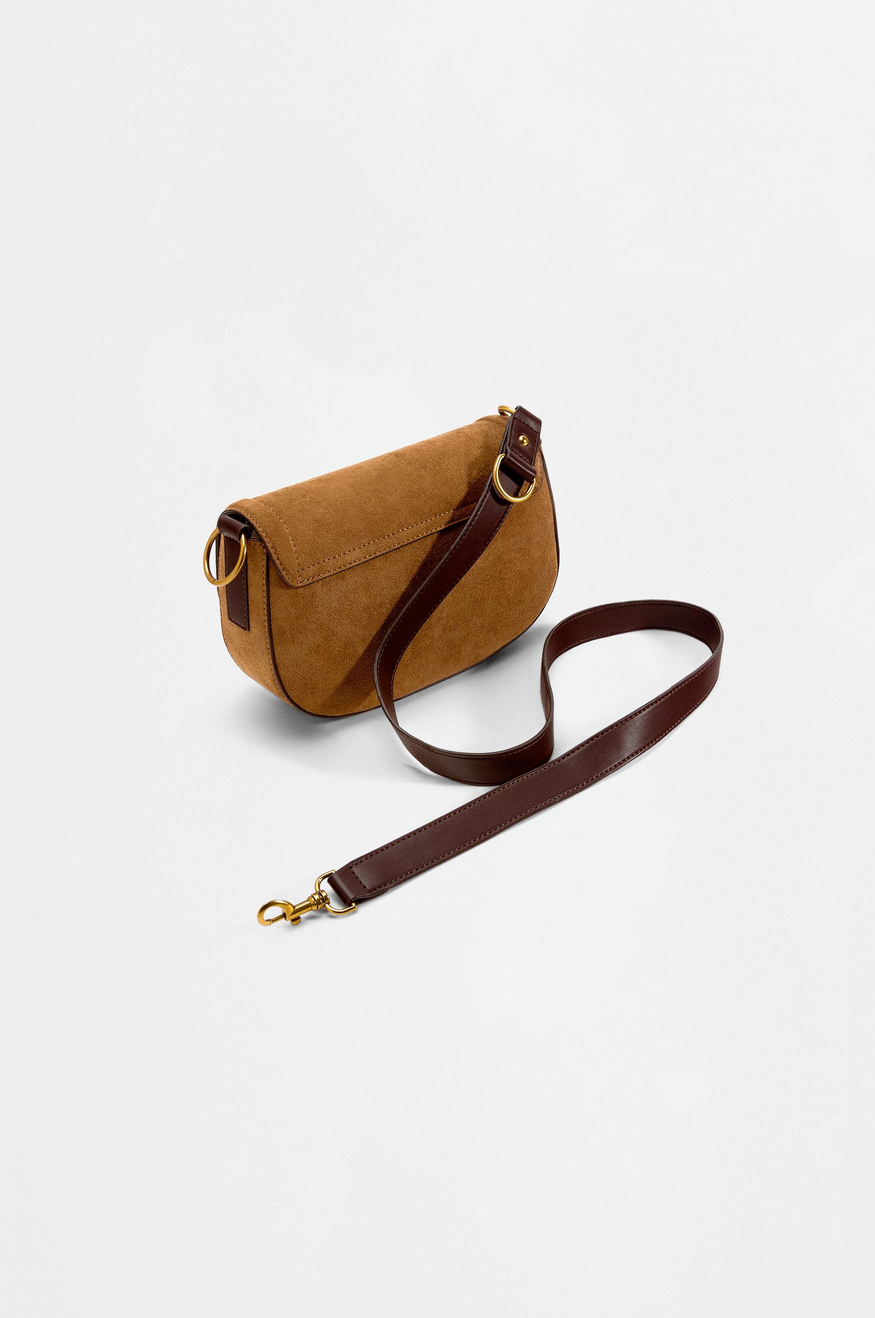Multiway flap shoulder bag — CAMEL