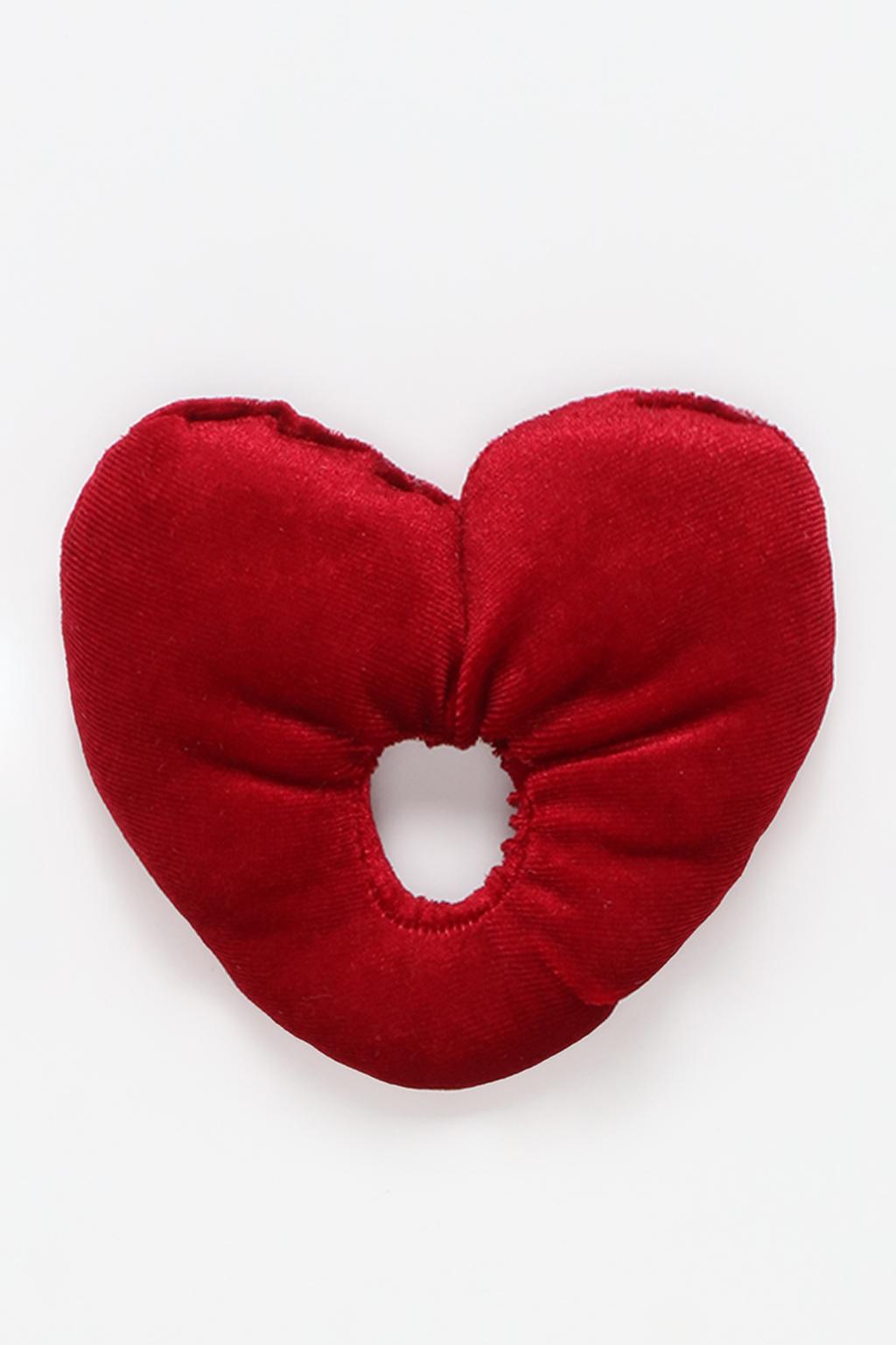 Coleteiro scrunchie corazón