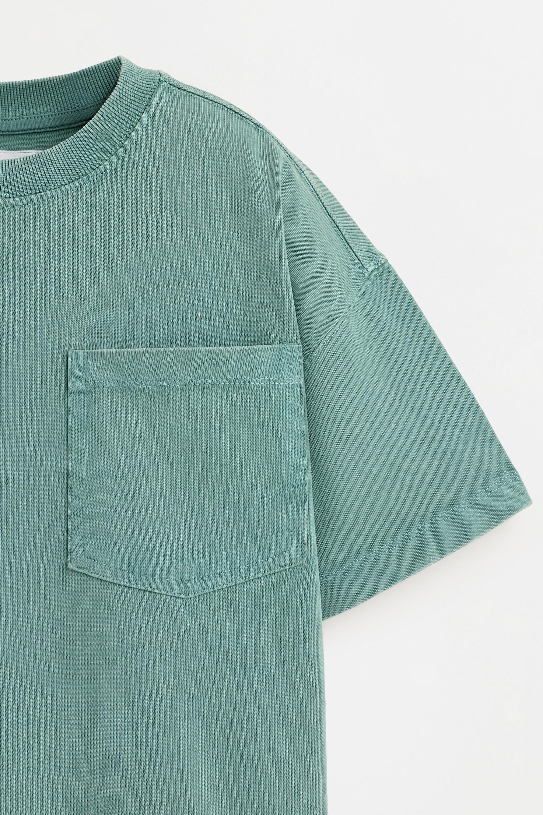 Heavy jersey faded-effect T-shirt — BRIGHT GREEN