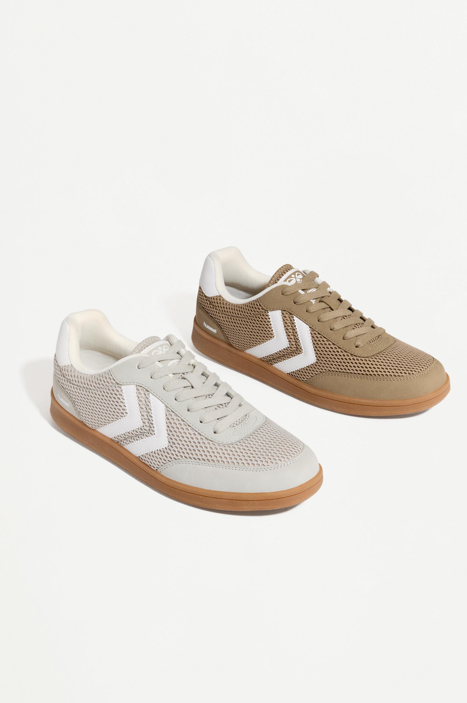 Hummel mesh sports sneakers — BEIGE
