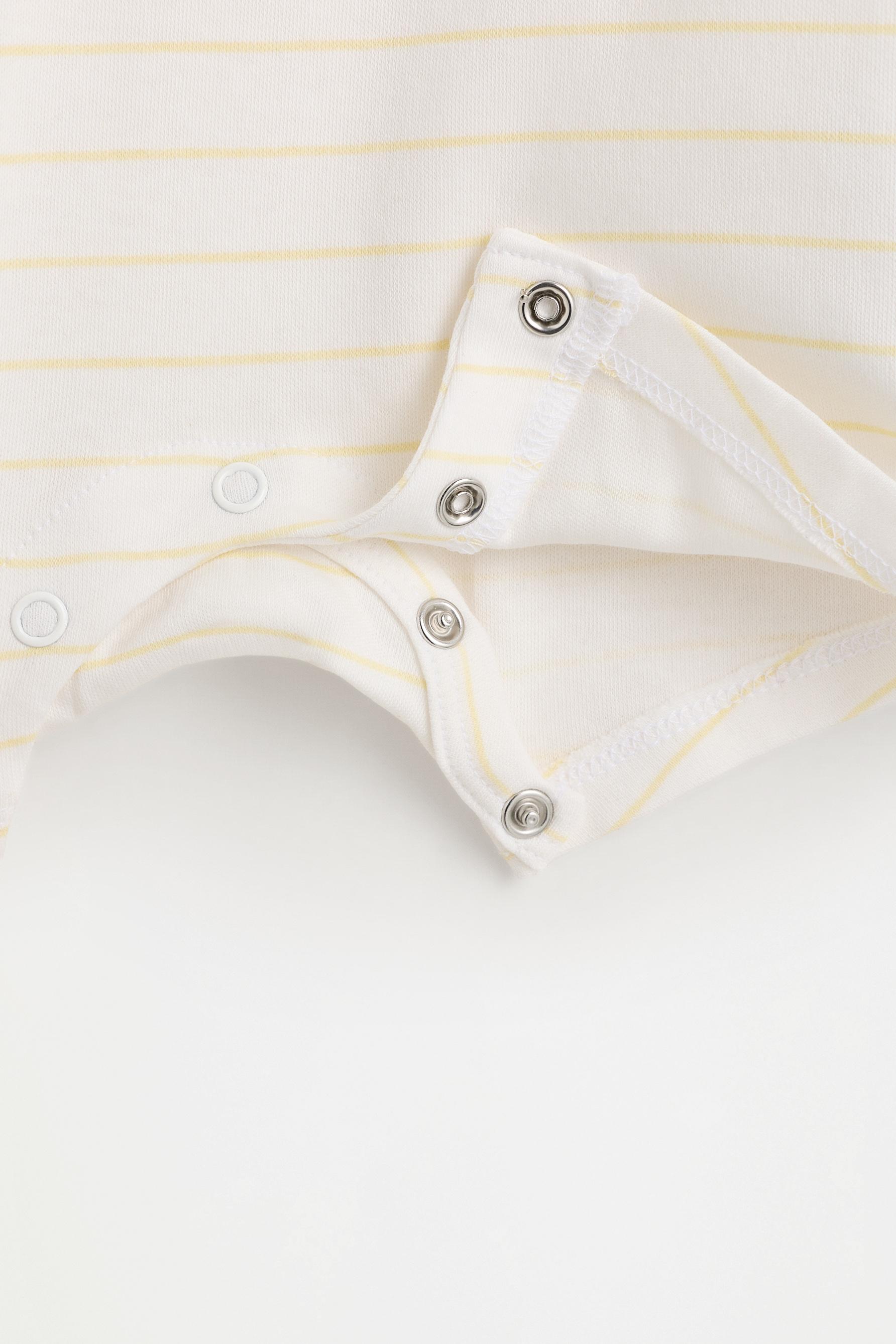 Printed interlock sleepsuit — OFF WHITE