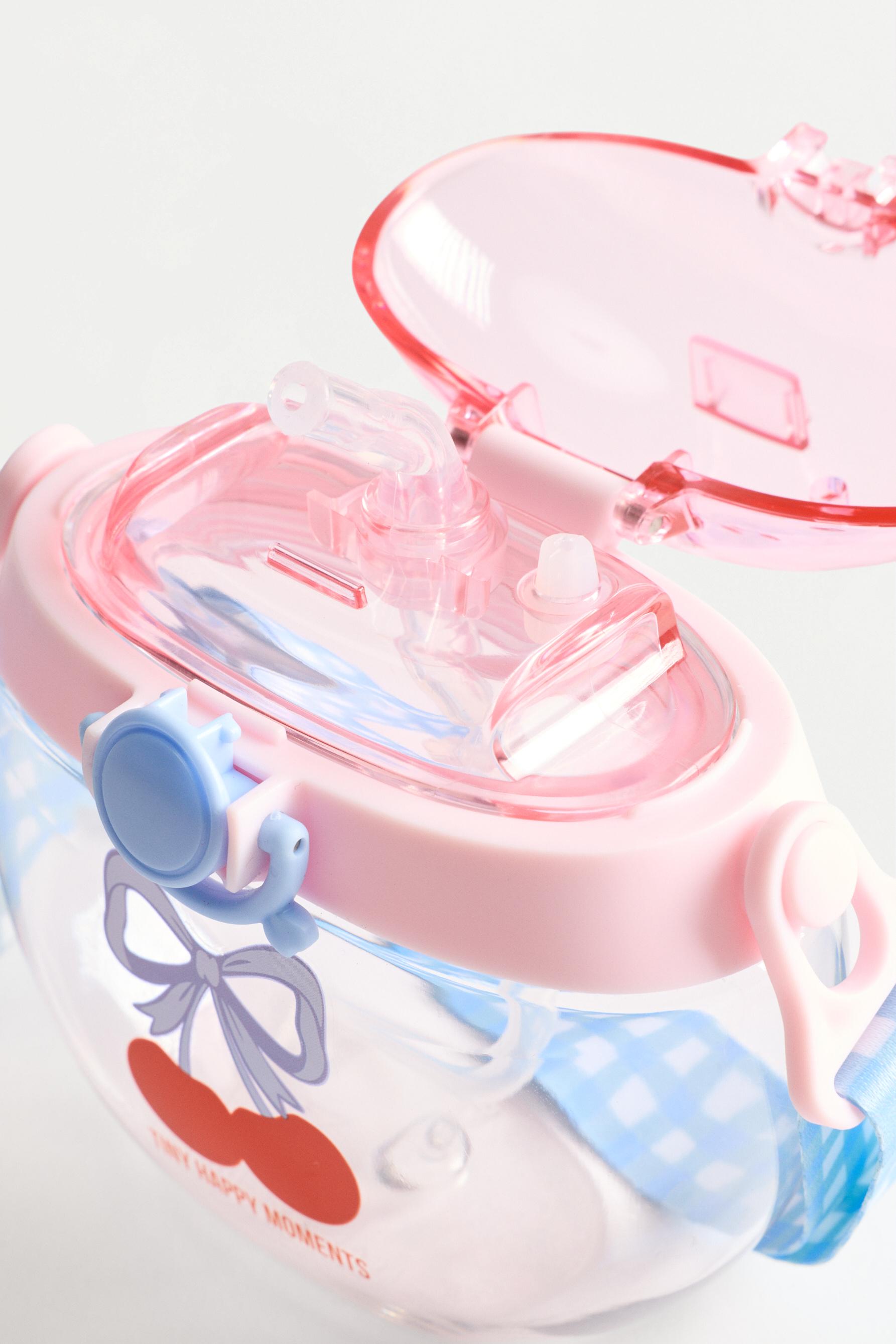 Cherry canteen with strap — PINK