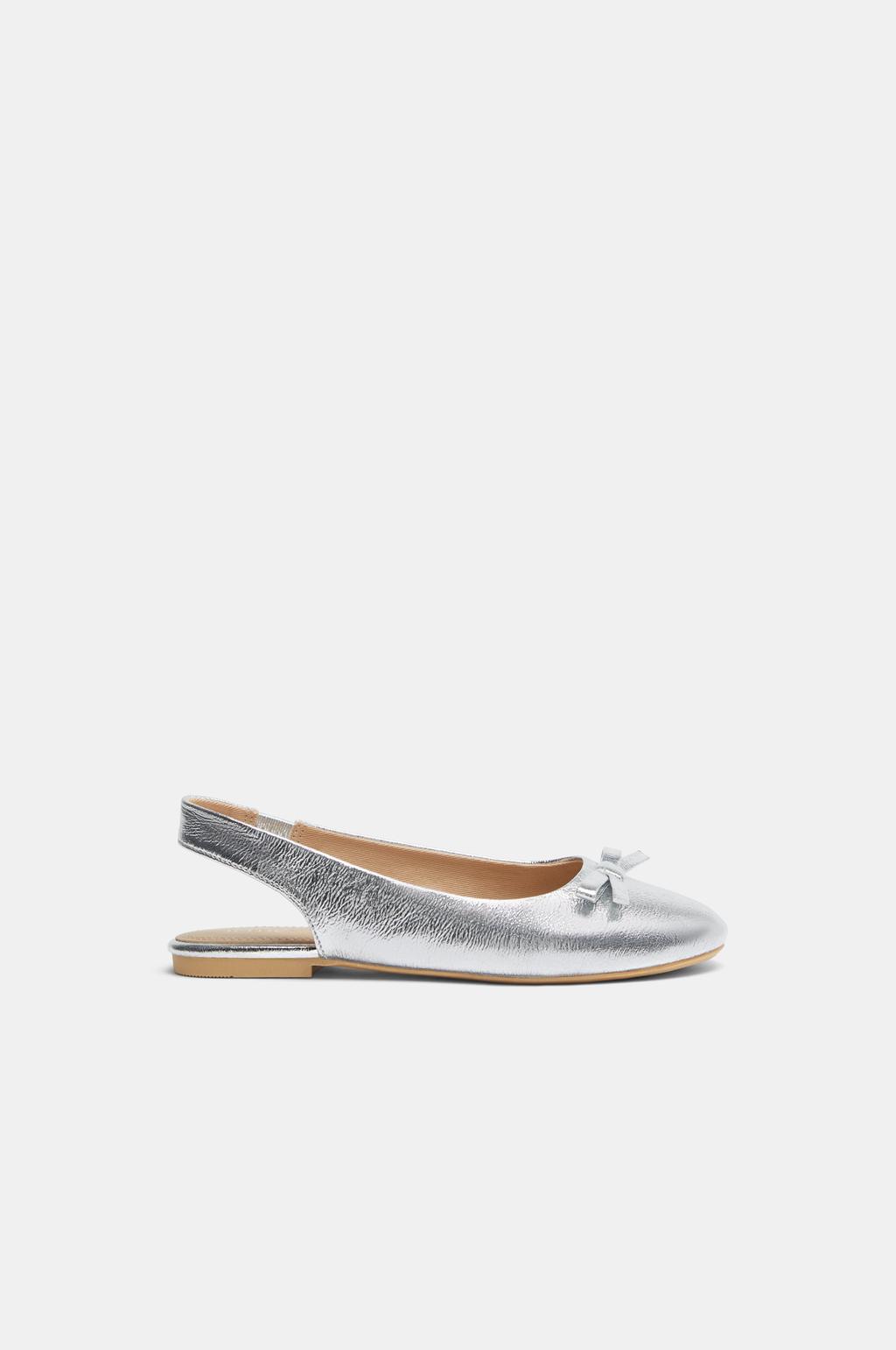 Slingback ballet flats with bow