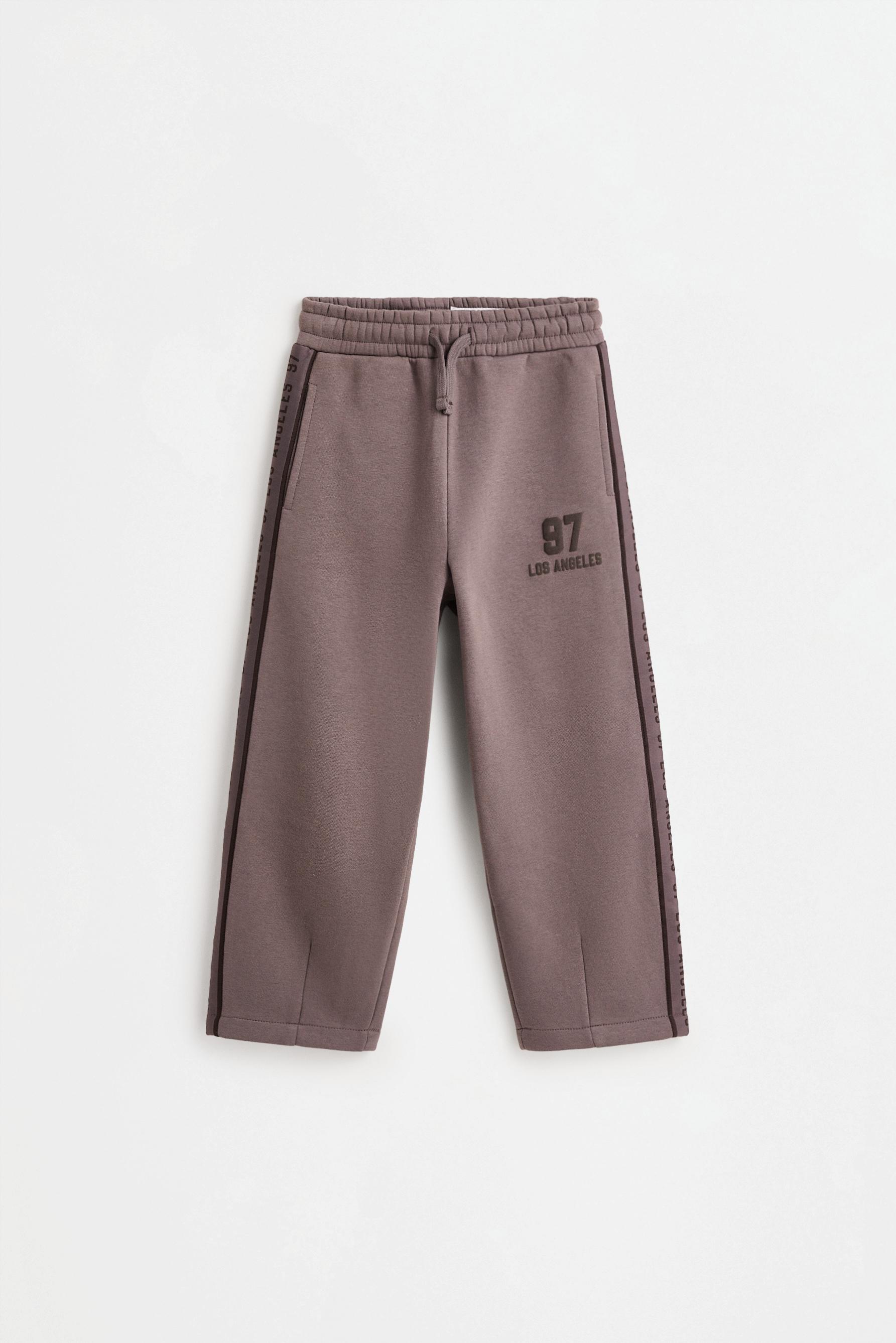 Pantalón felpa banda lateral