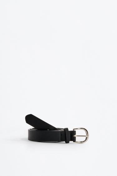 Leather effect belt — BLACK 1