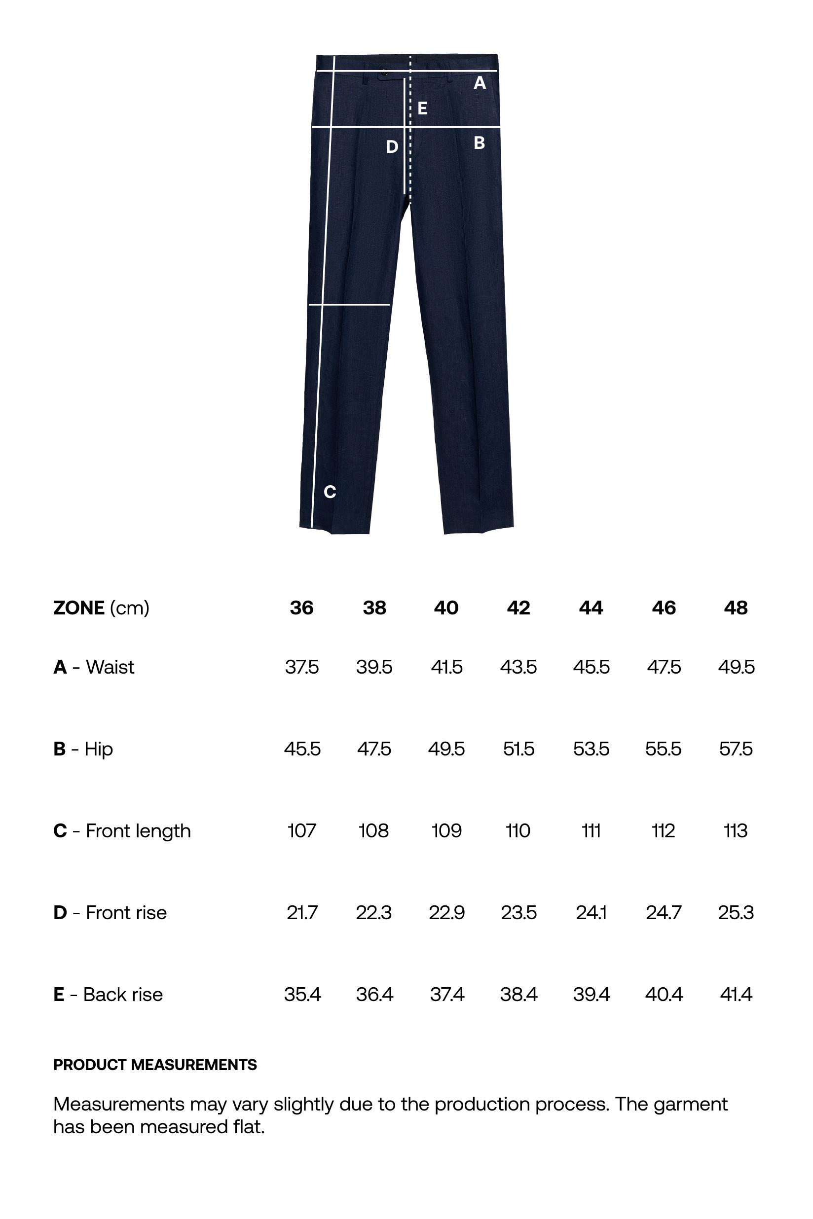 100% linen suit trousers — NAVY