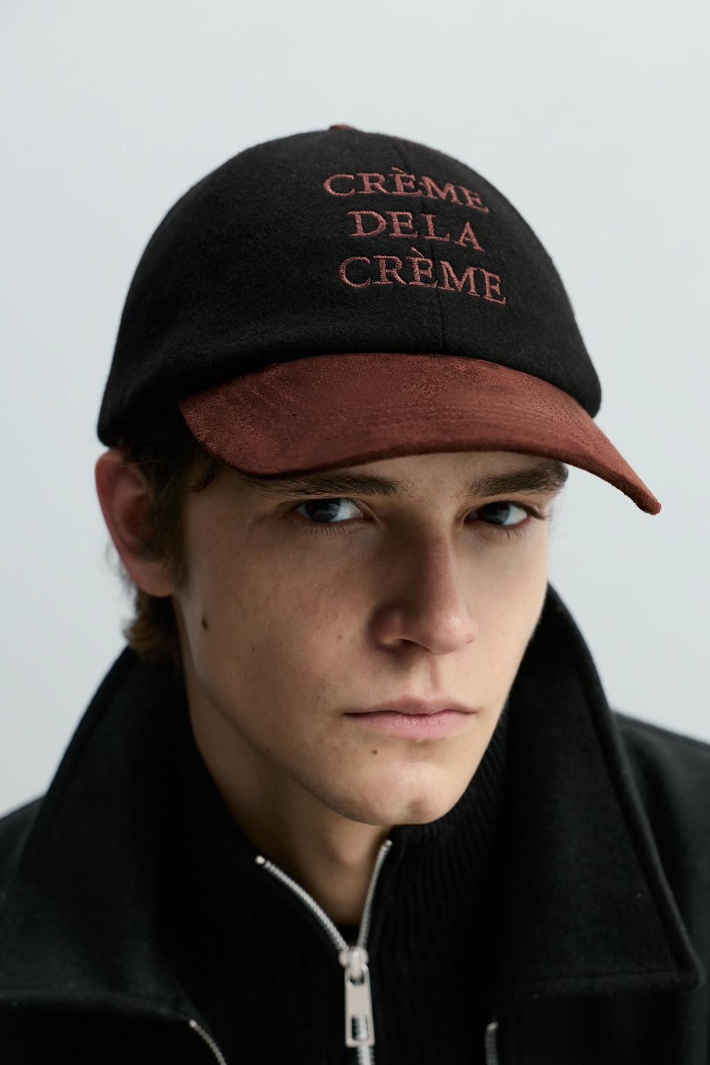Contrast embroidered cap