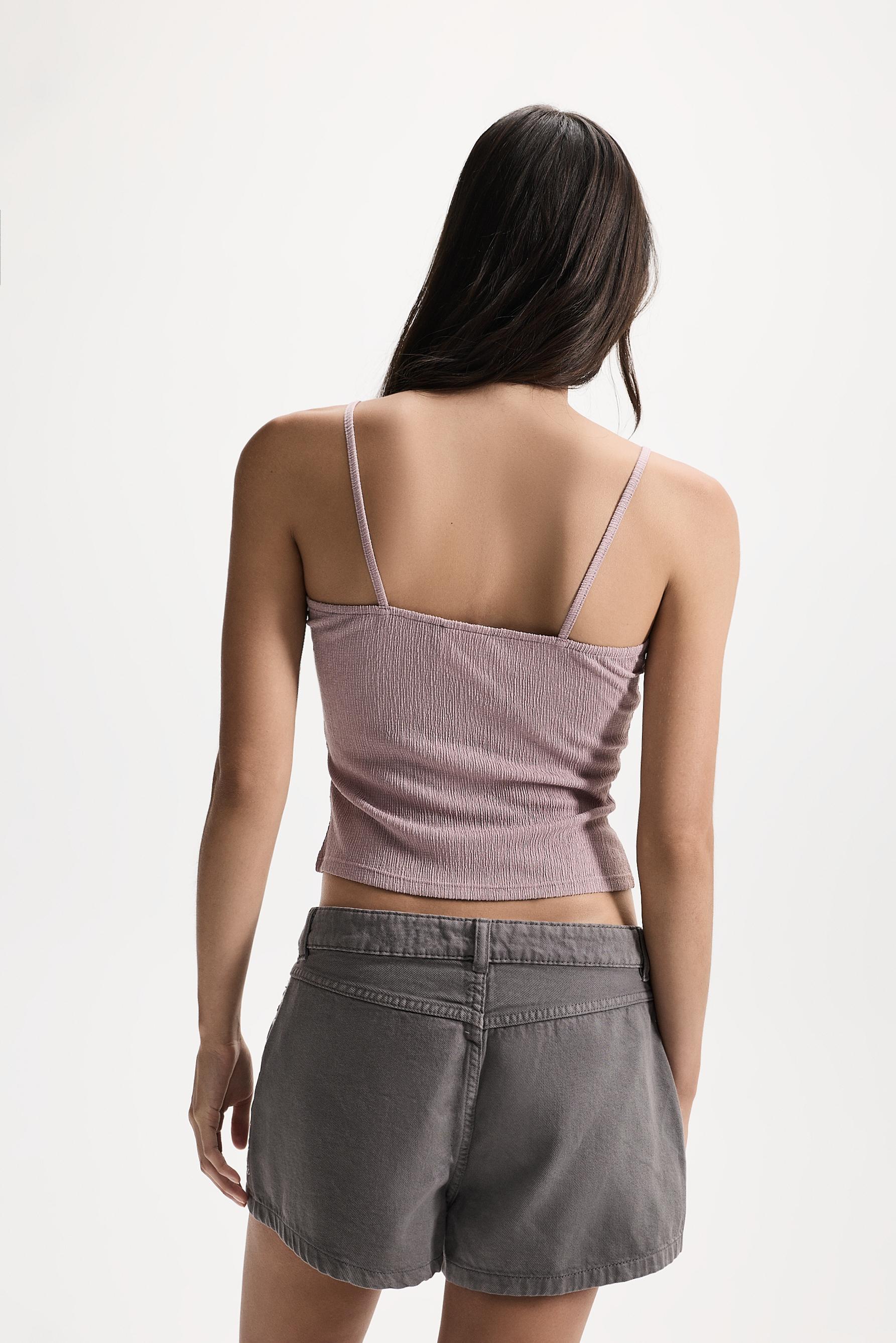 Ruffled top — FADED PINK