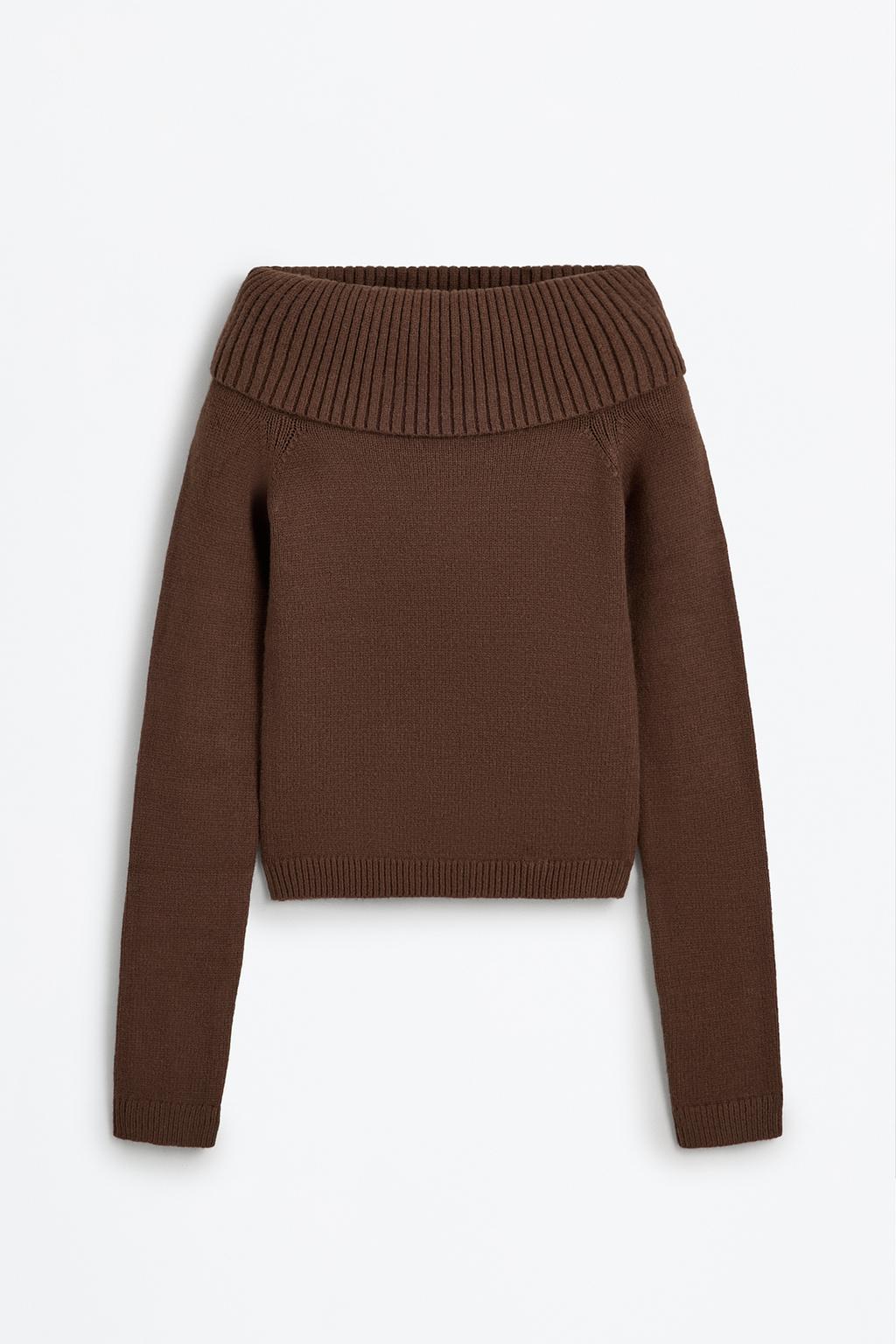 Bardot neck sweater