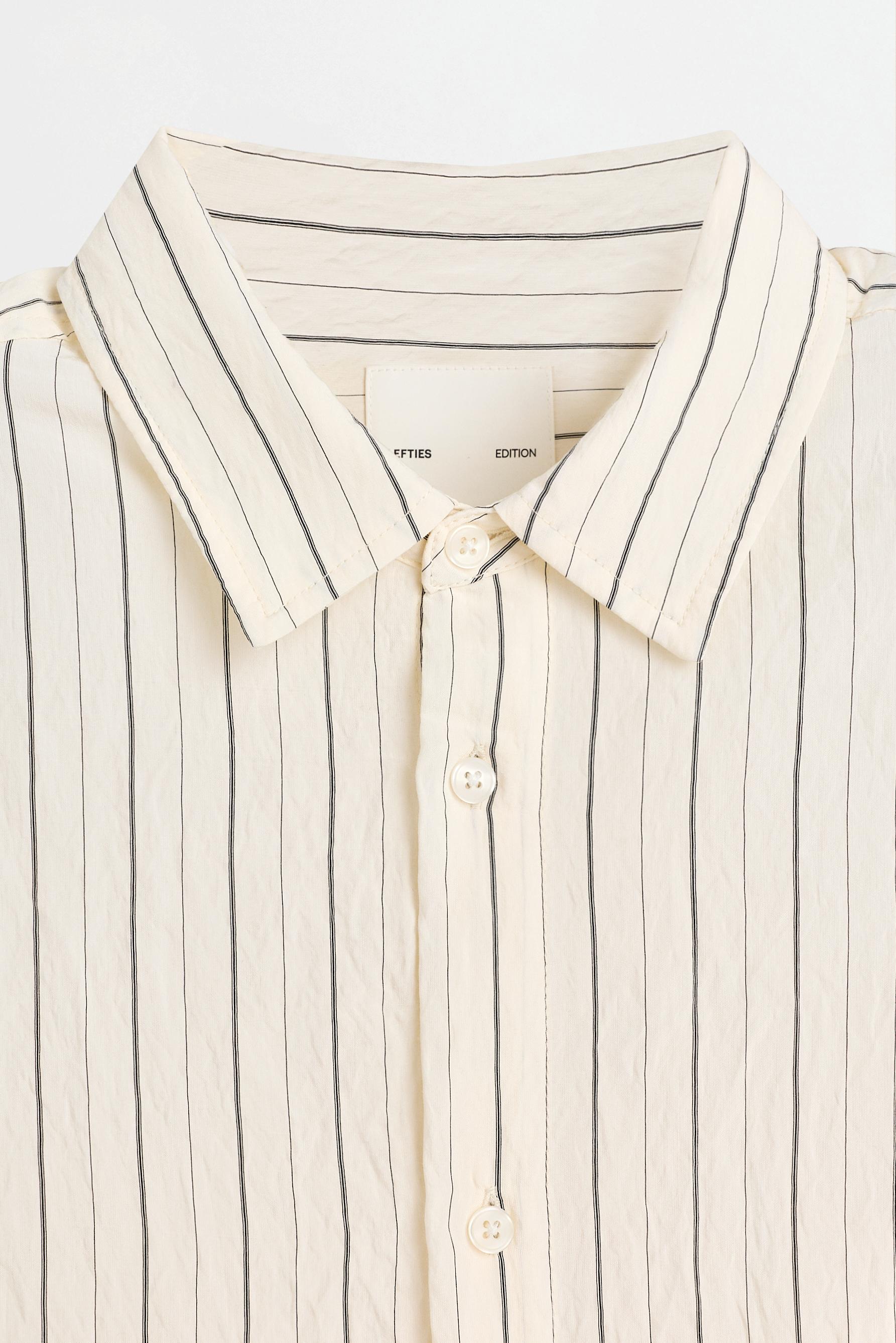 Striped boxy shirt — OFF WHITE