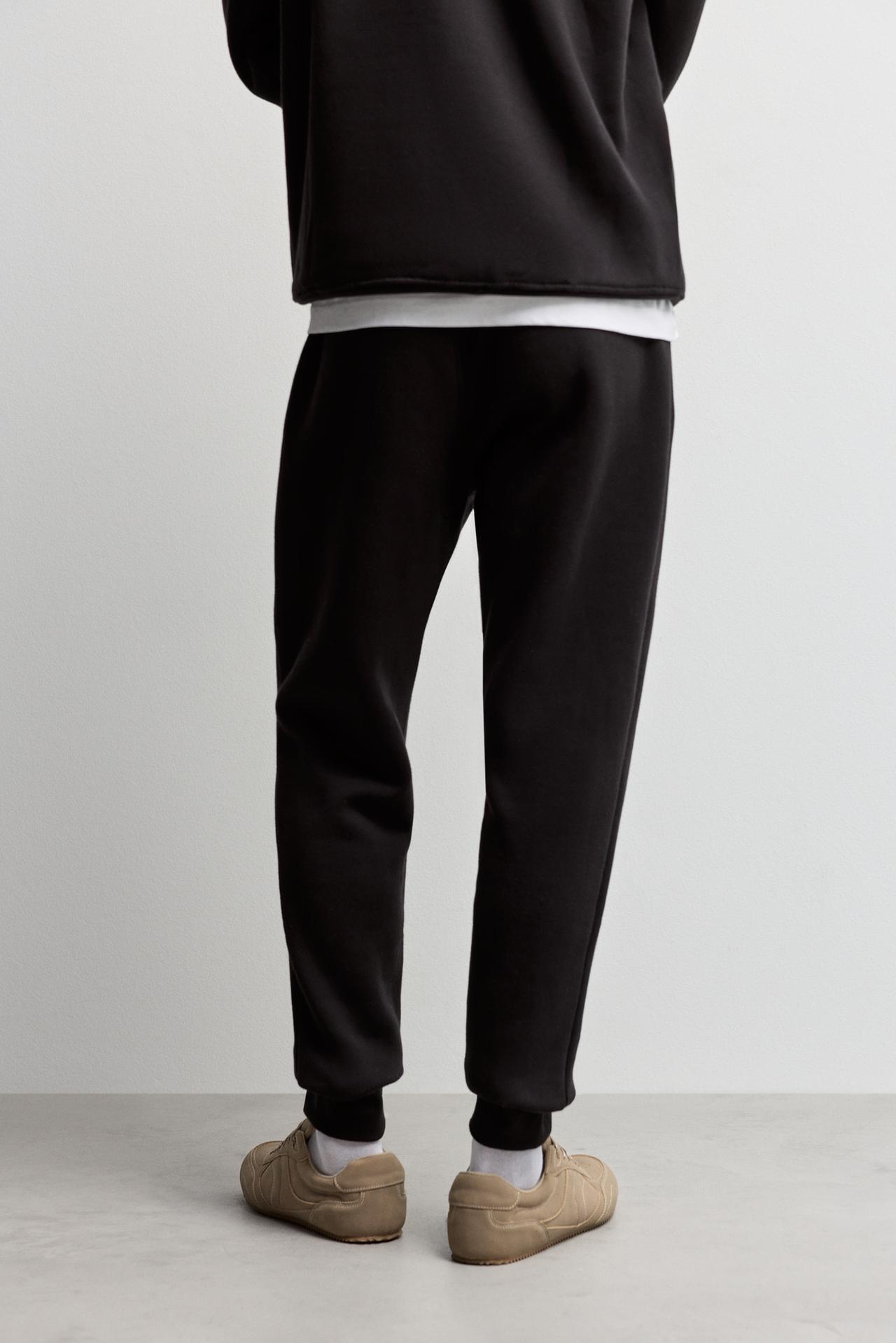 Regular fit tracksuit bottoms — BLACK
