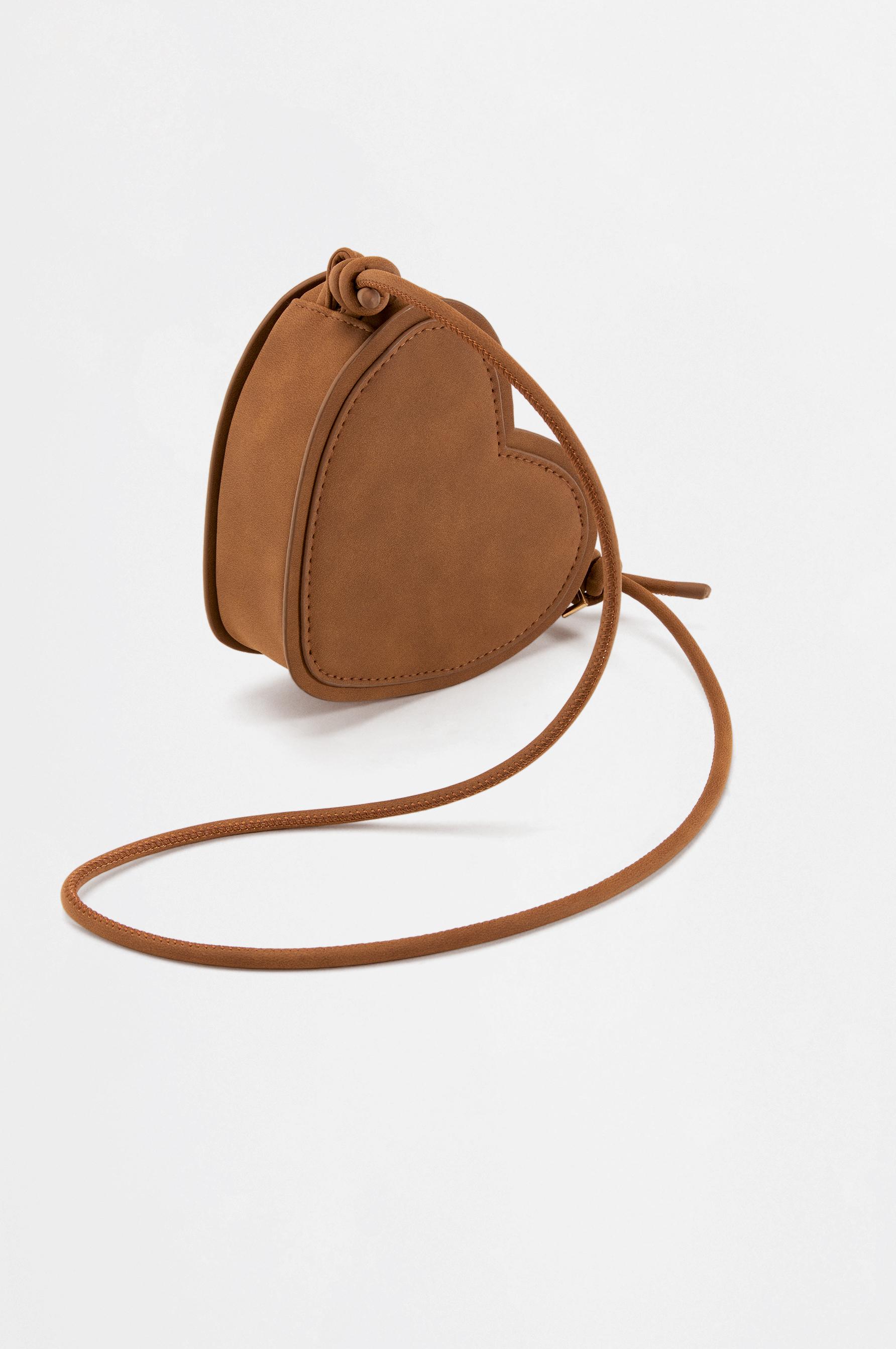 Embroidered floral heart crossbody bag — LEATHER