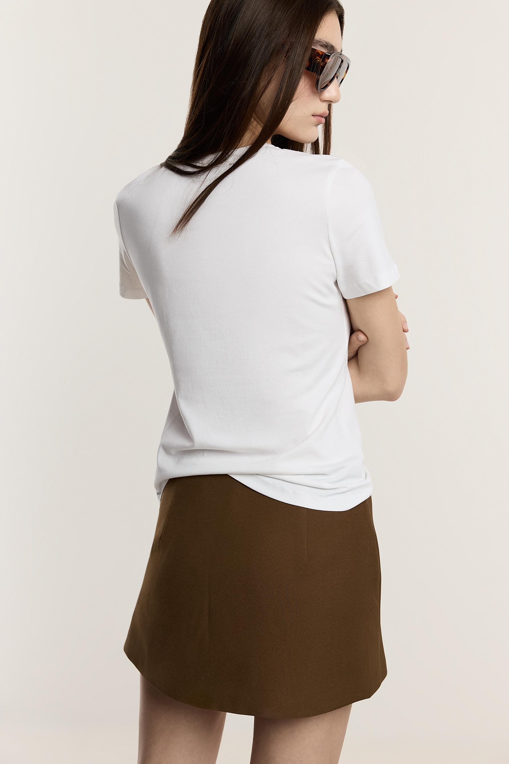 Round neck T-shirt — WHITE