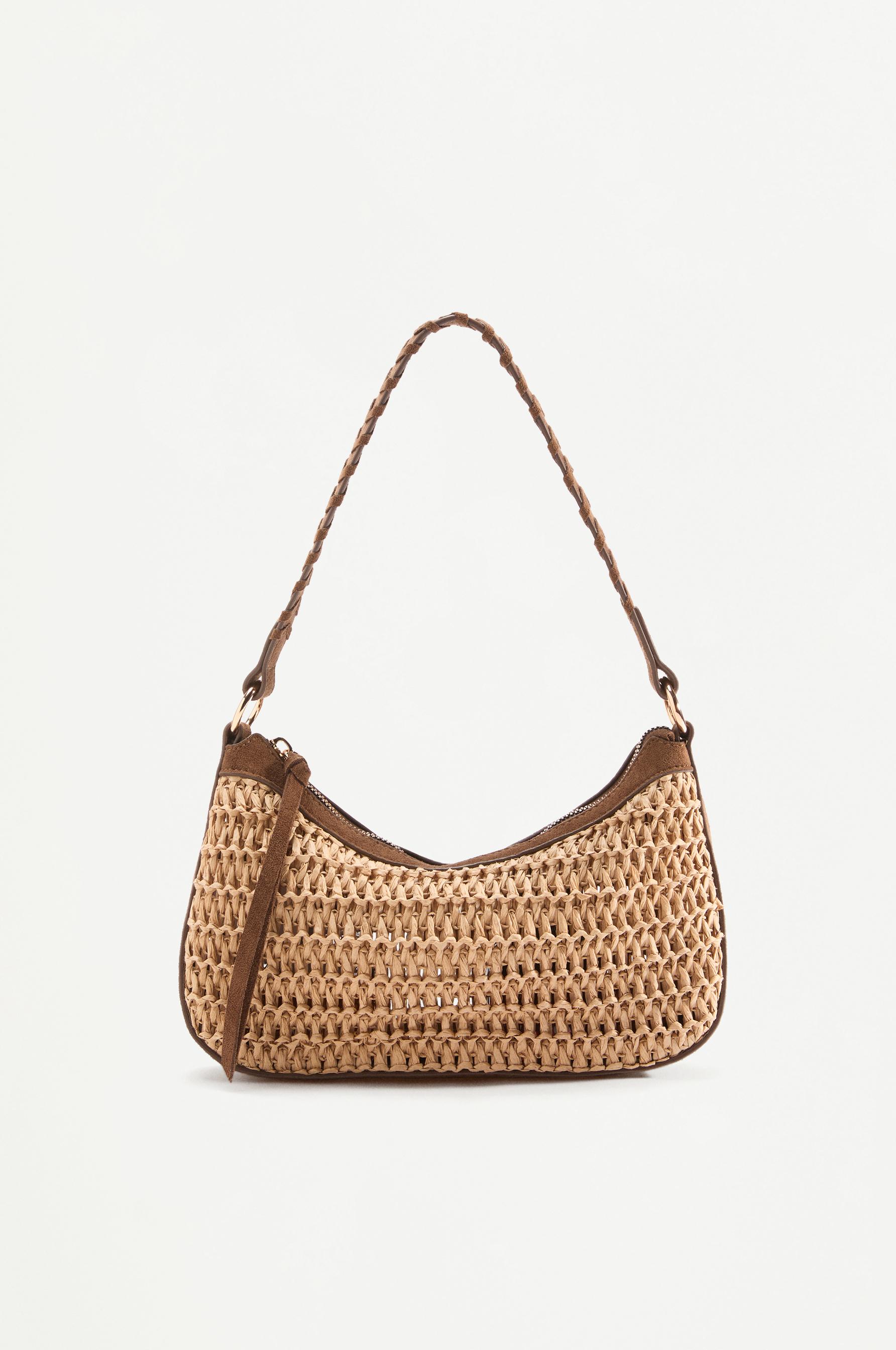 Paper shoulder bag — BEIGE