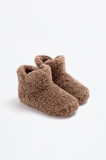 Faux fur ankle boots — BROWN 2