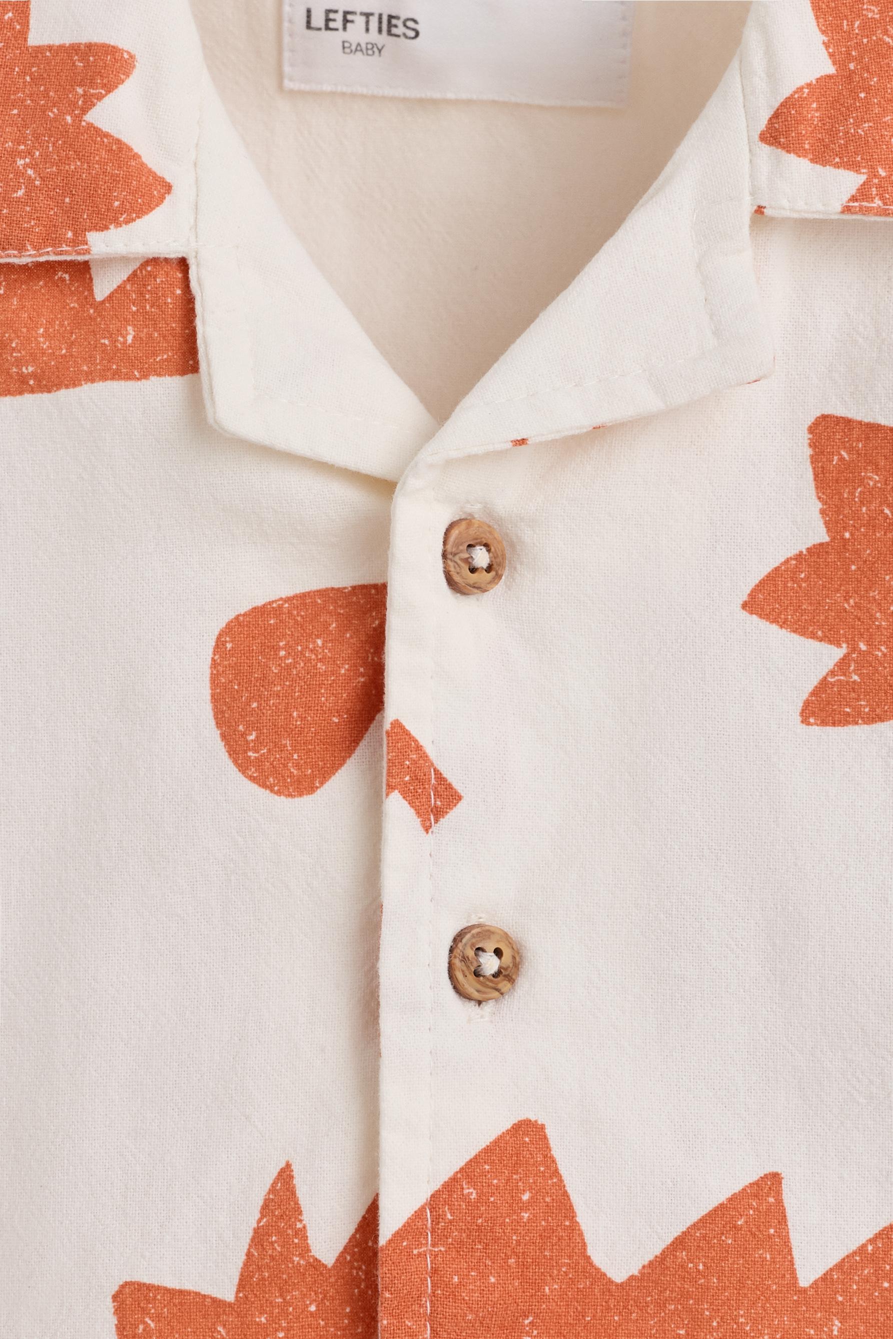 Printed shirt and Bermuda shorts set — ECRU