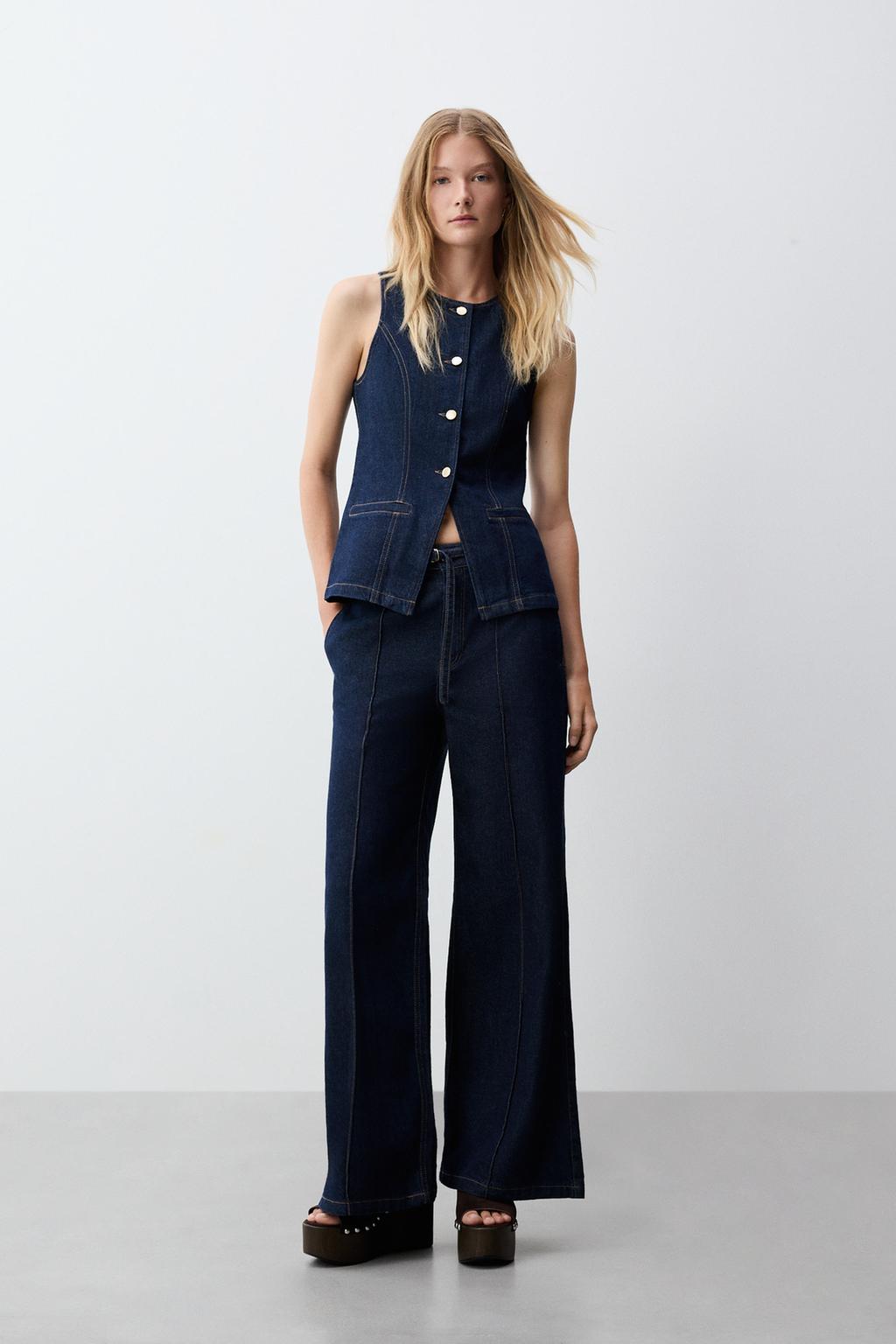 Jeans super gamba larga