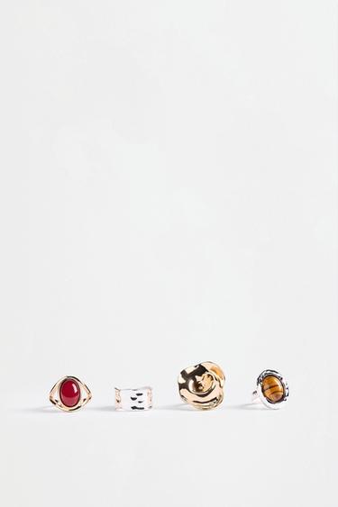 Assorted Rings (4-Pack) — GOLD - SILVER 3