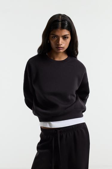 Basic tracksuit sweatshirt — BLACK 2