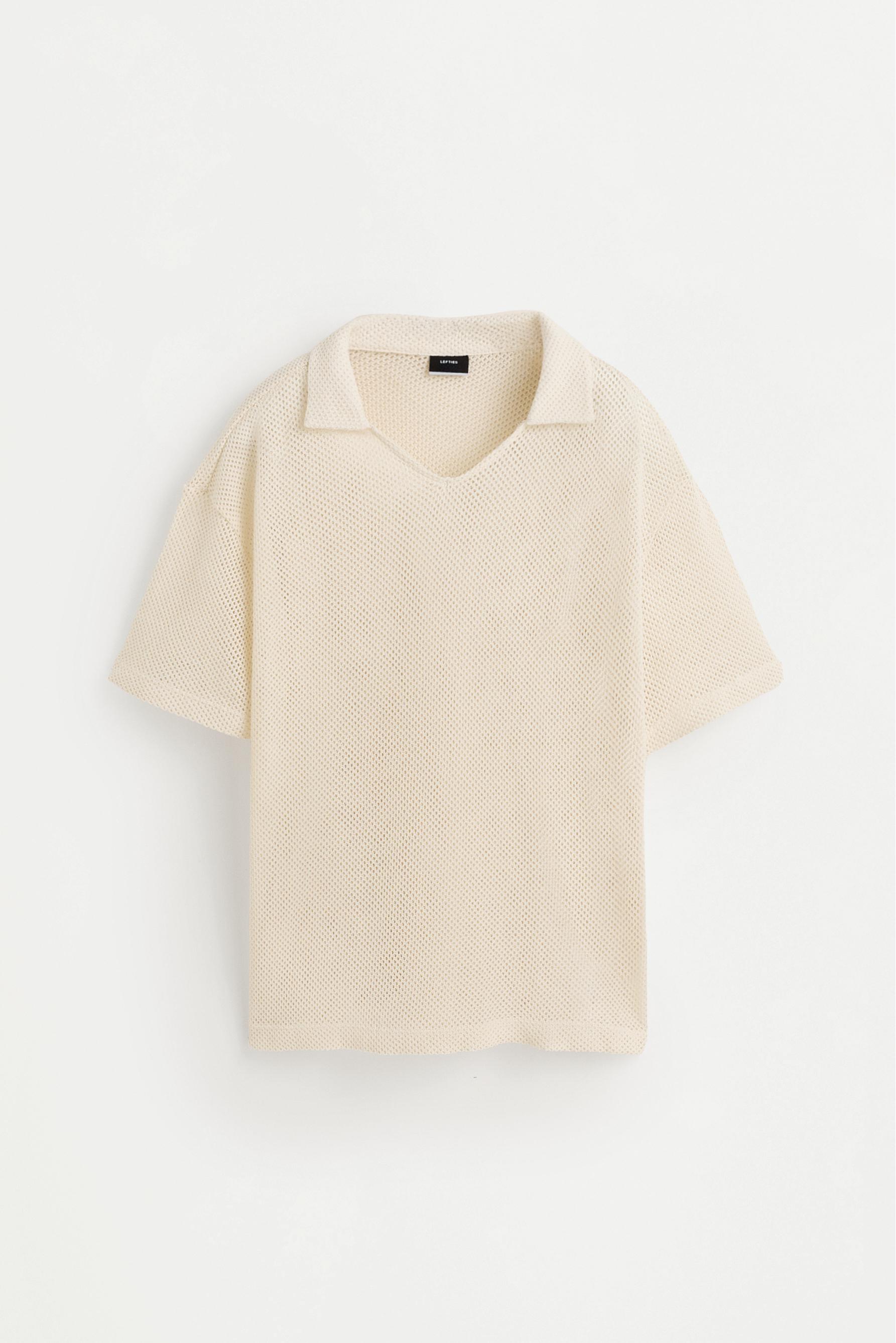 Mesh polo shirt — BUTTER