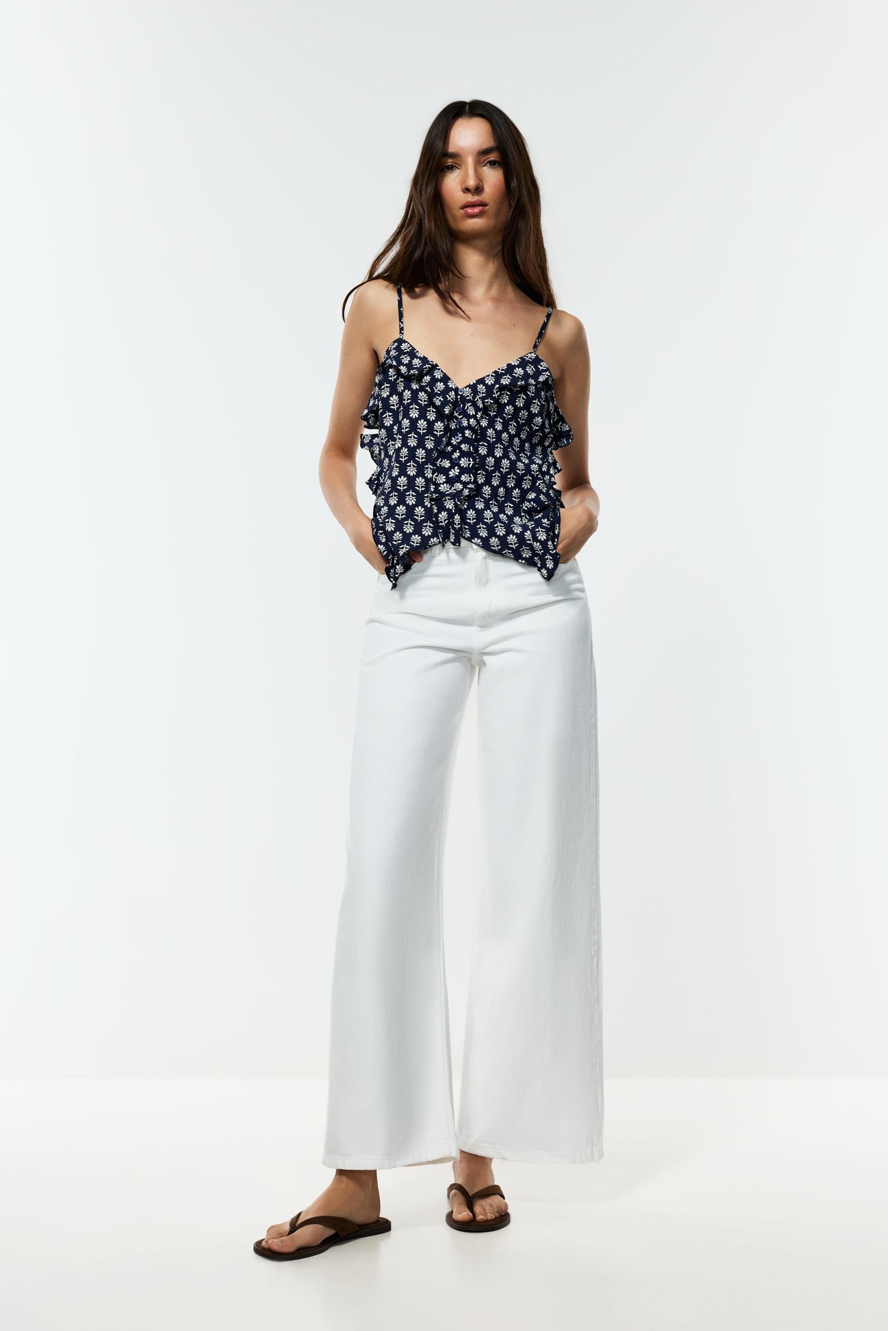 Textured camisole top — NAVY BLUE