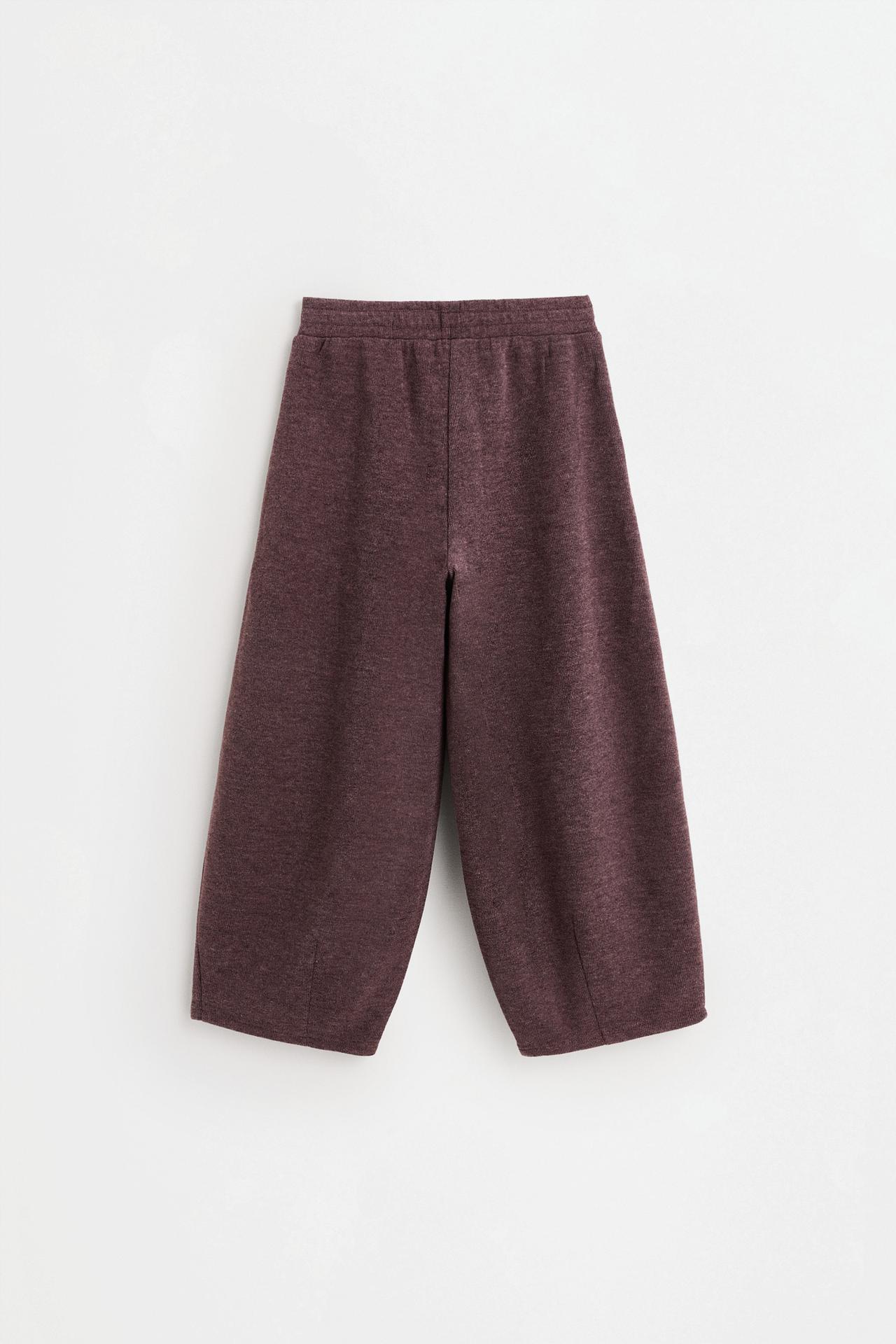 Barrel bias cut trousers — CHOCOLATE
