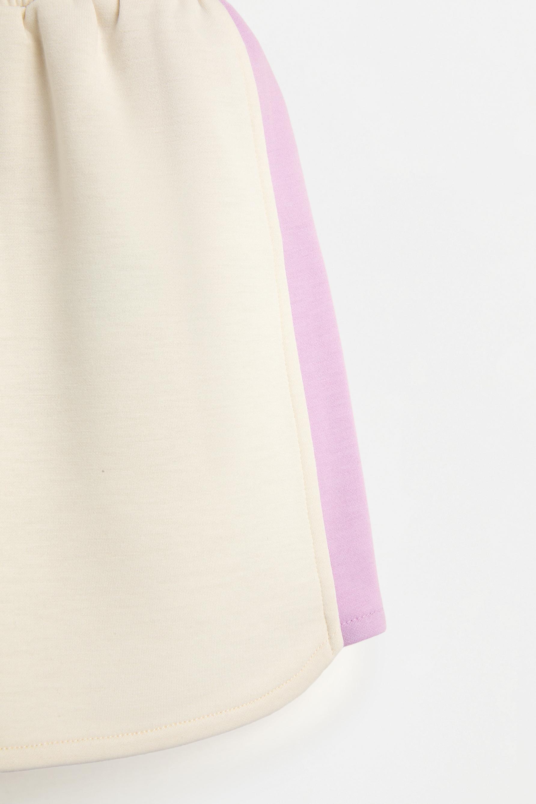 Flowy plush sports shorts — OFF WHITE