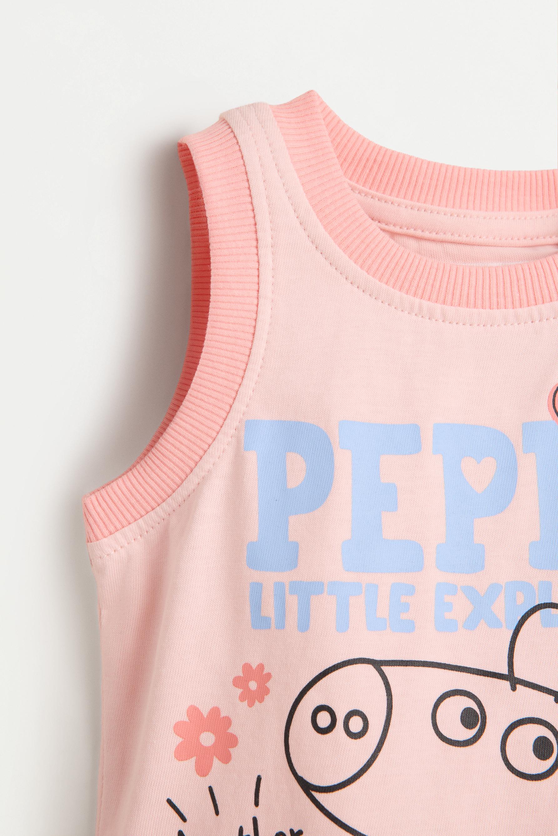 Peppa Pig™ tank top and cycling leggings co-ord — LIGHT SALMON PINK