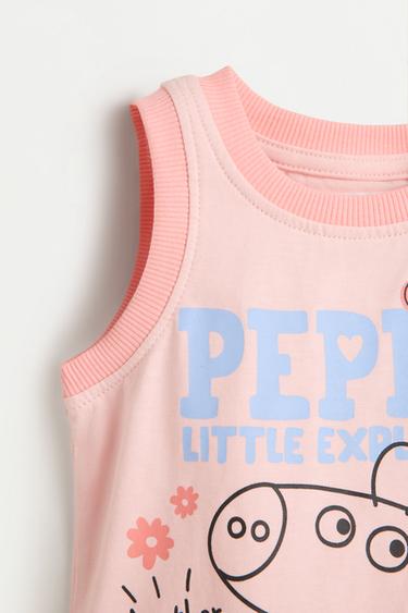 Peppa Pig™ tank top and cycling leggings co-ord — LIGHT SALMON PINK 6