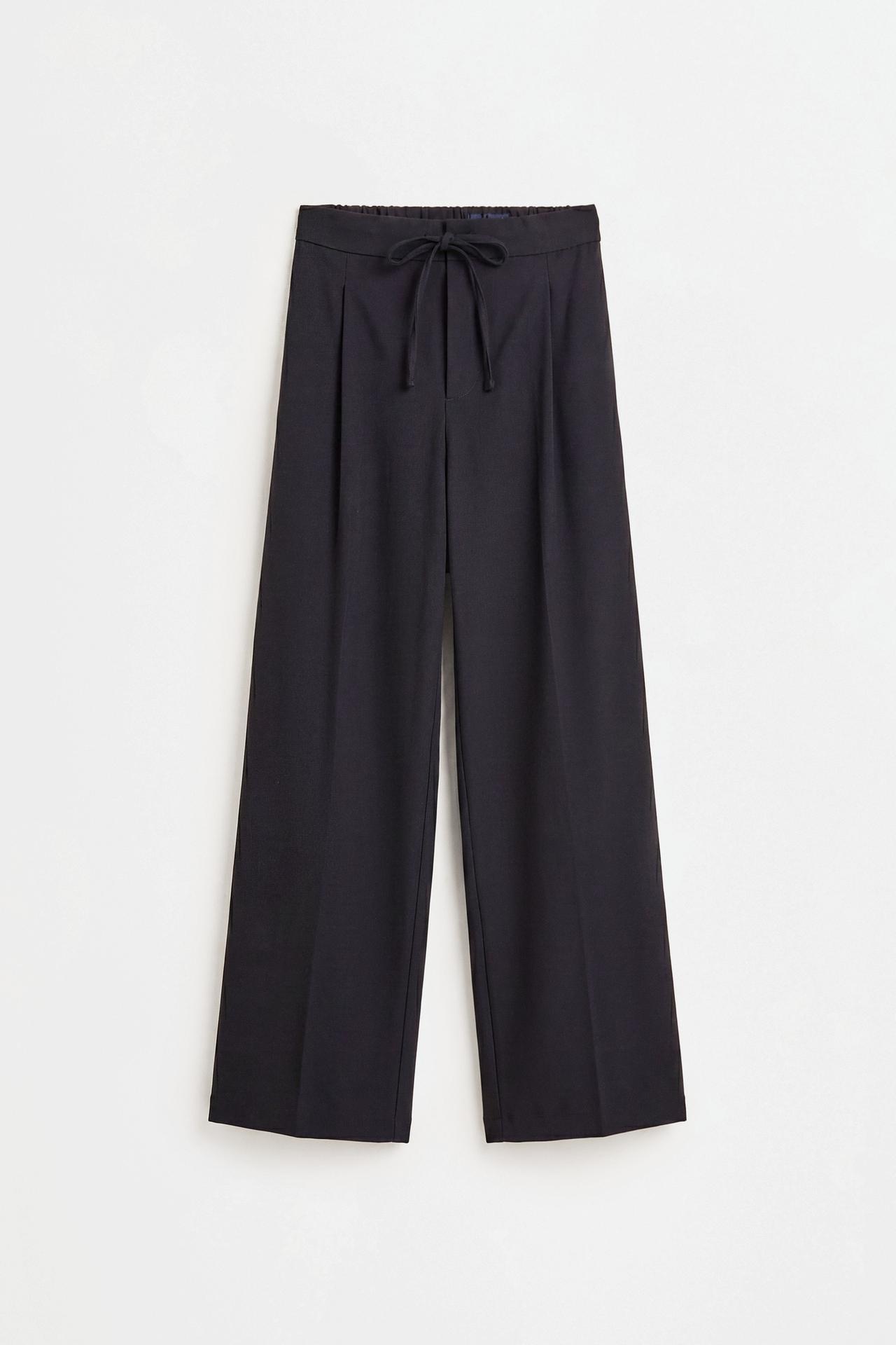 Basic straight trousers — BLACK