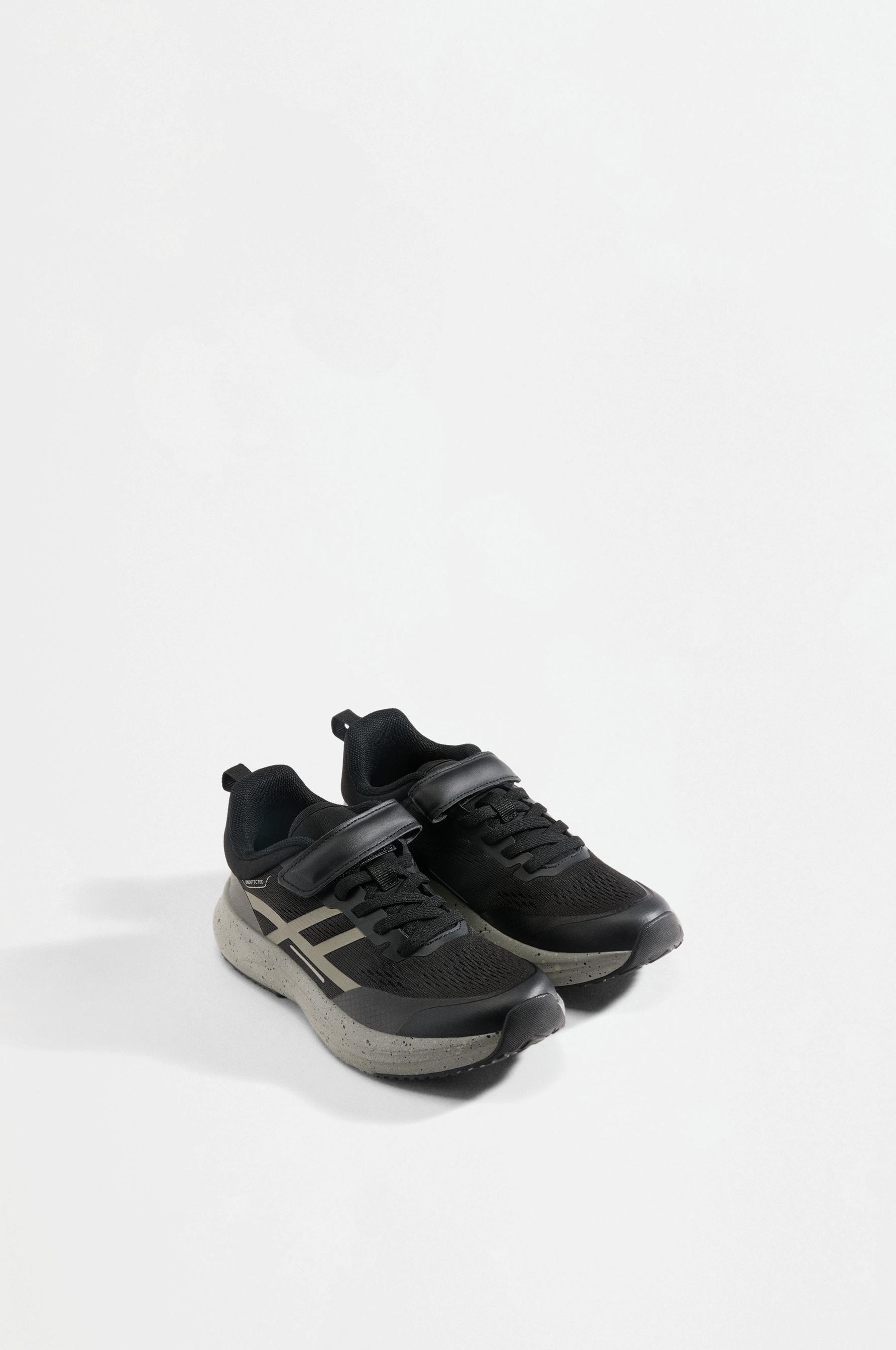 Technical fabric sneakers — BLACK