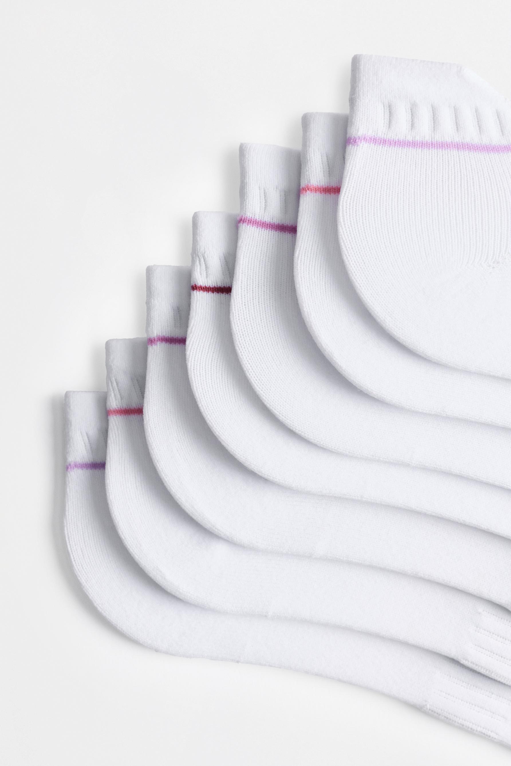 Ankle socks (7-pack) — PINKISH WHITE