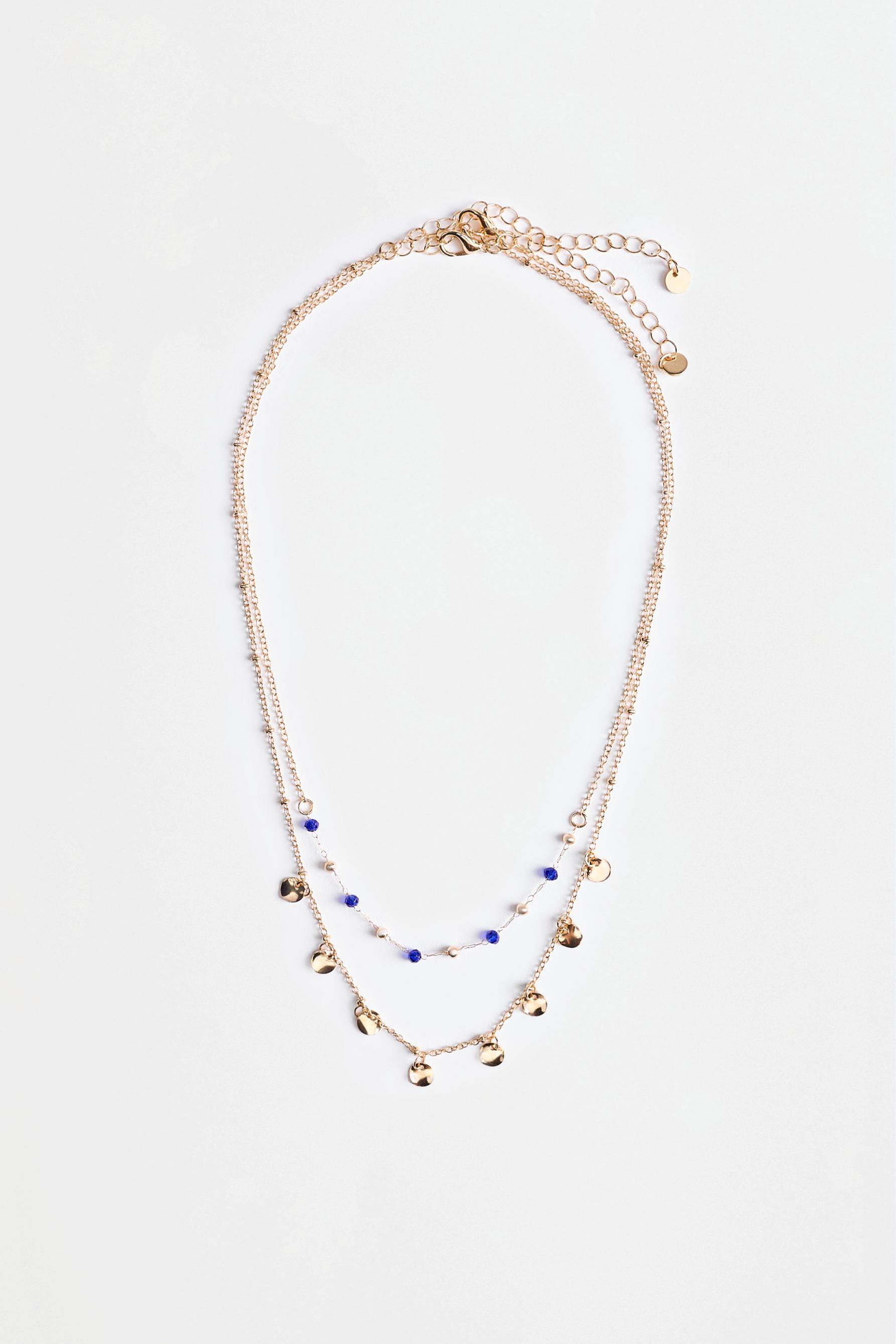 Assorted necklaces (2-pack) — BLUE