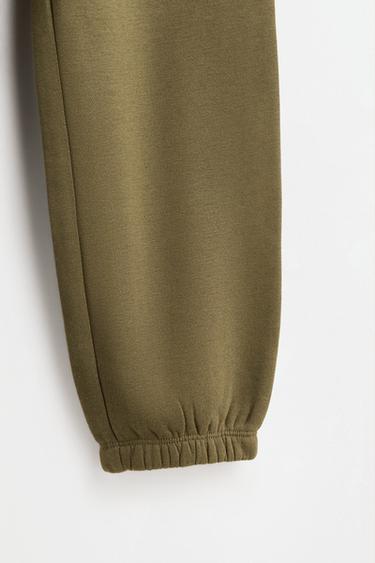 Pack of 2 plain plush trousers — DARK KHAKI 4