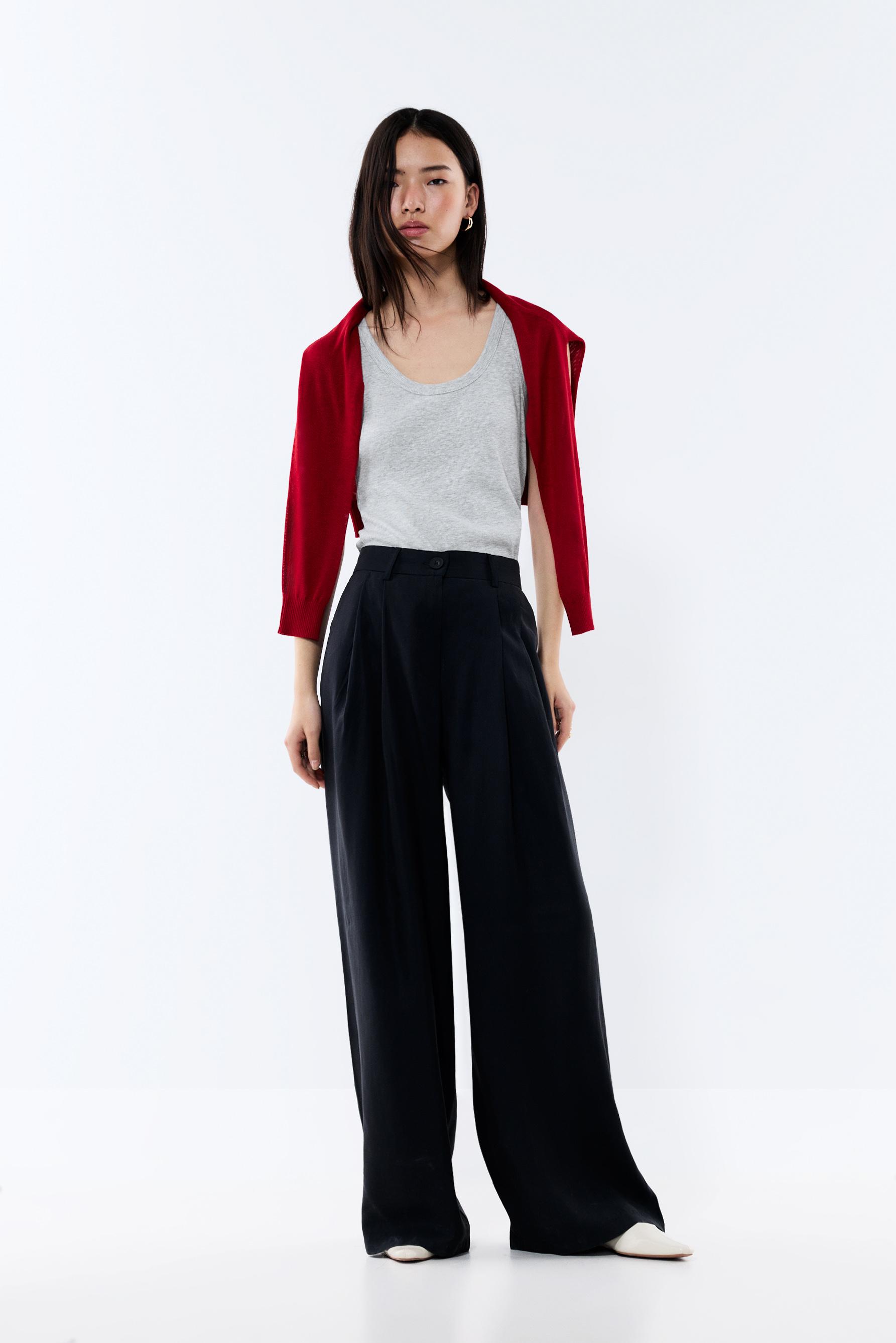 Pantalón wide leg fluido