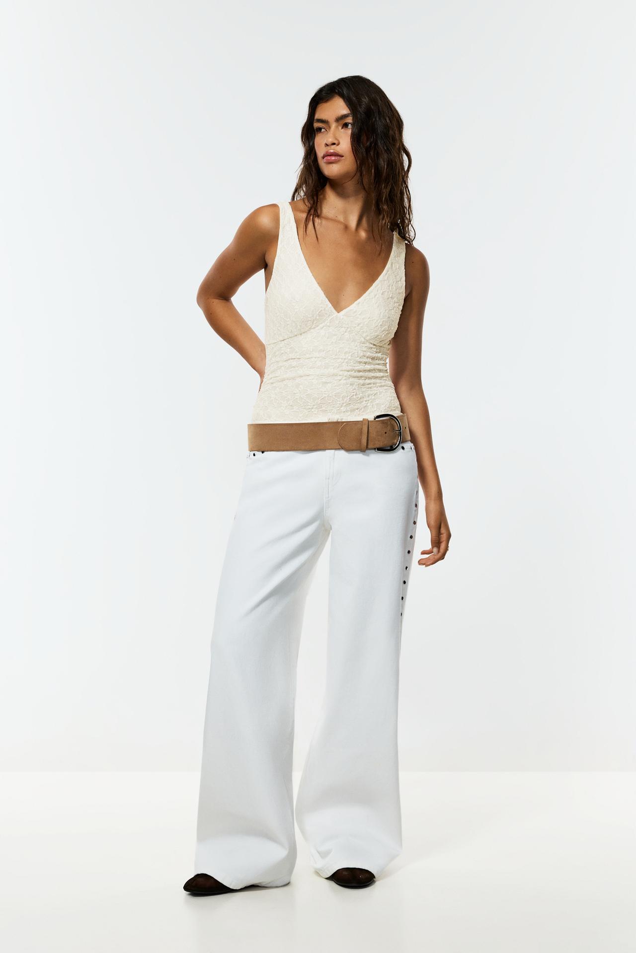 Lace bodysuit — OFF WHITE