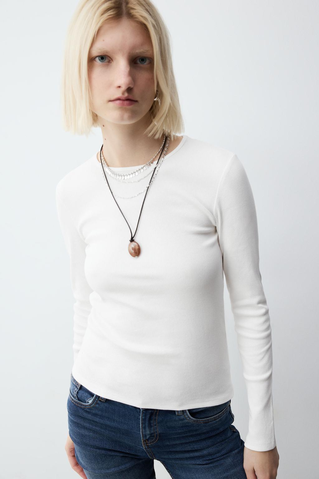 Camiseta manga larga canalé