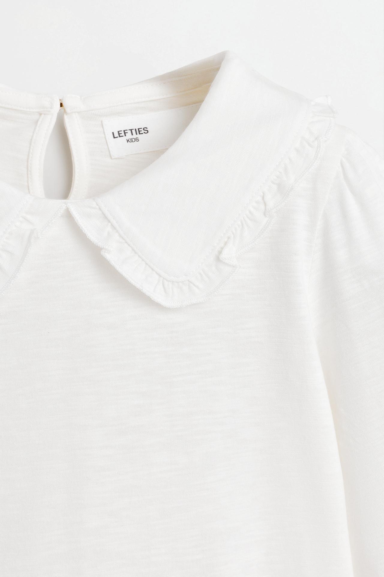 Peter Pan collar T-shirt — OFF WHITE