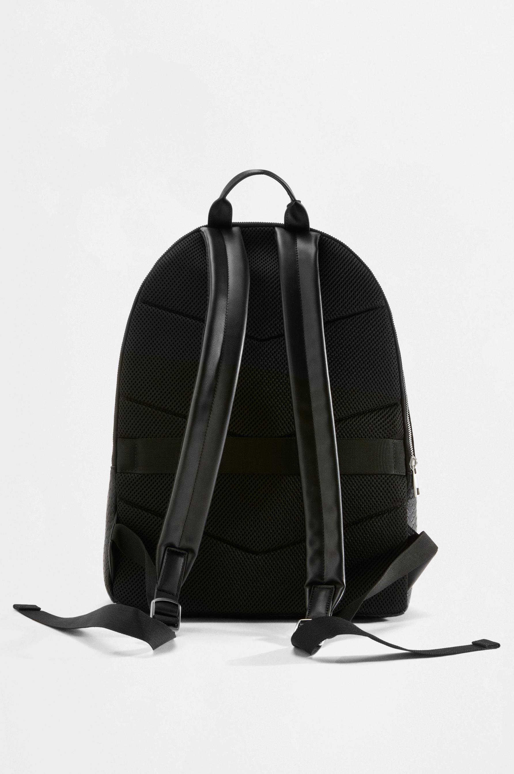 Braided effect backpack — BLACK
