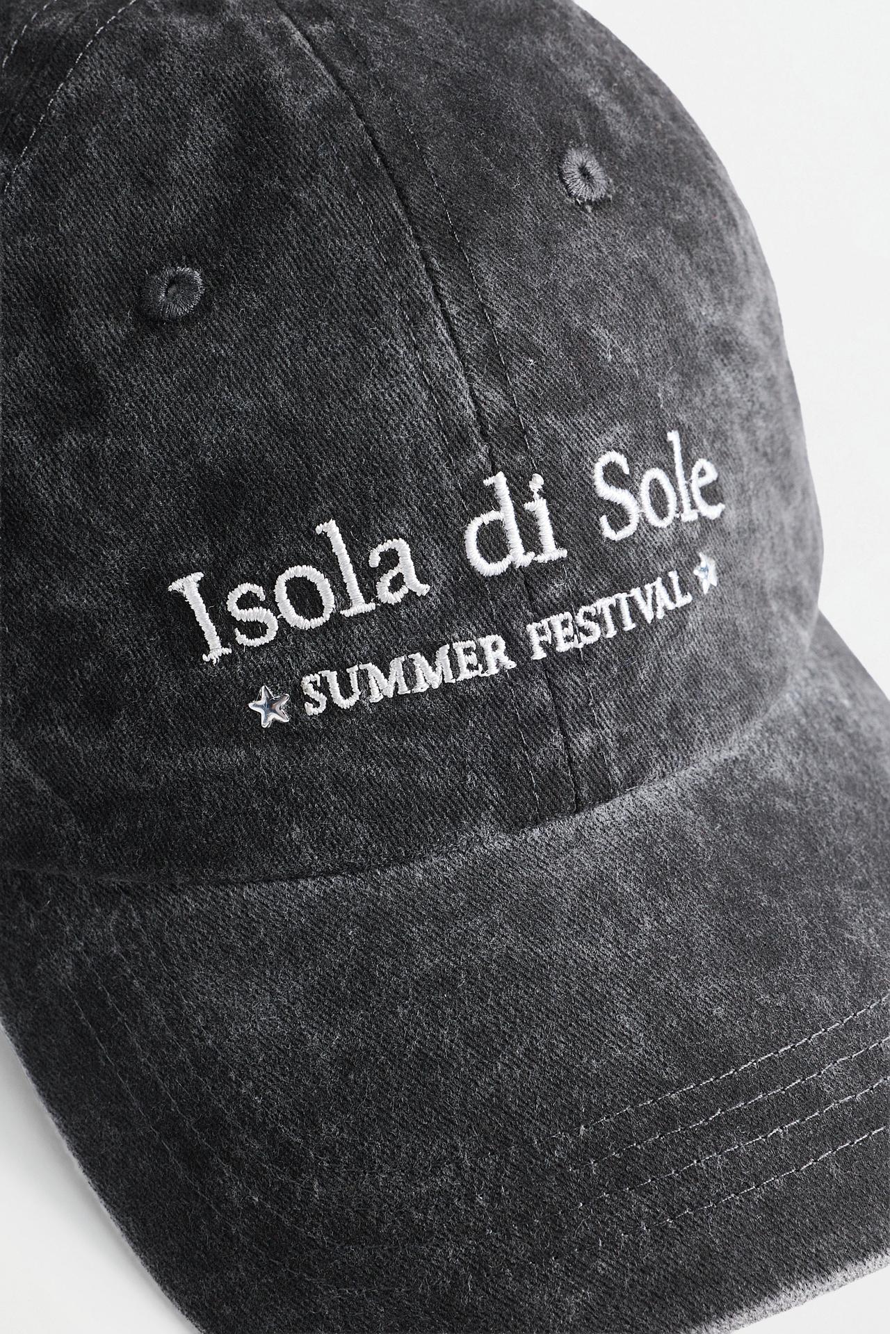 Embroidered cap — BLACK