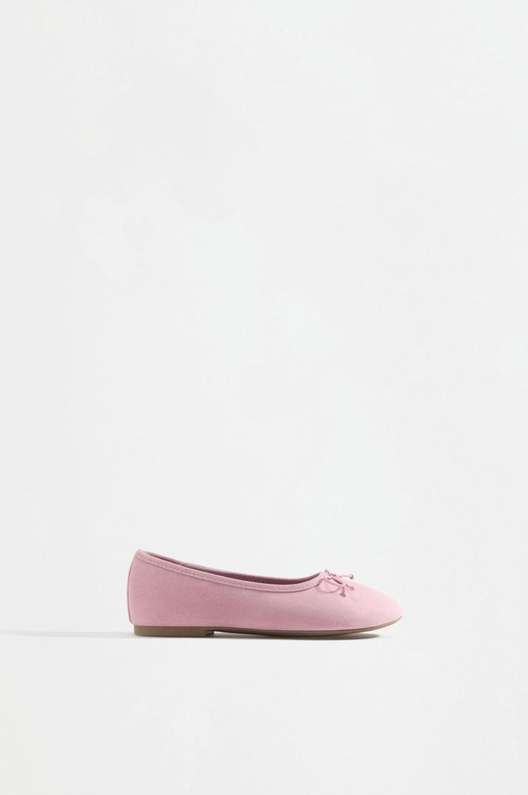 Bow ballet flats — PALE PINK