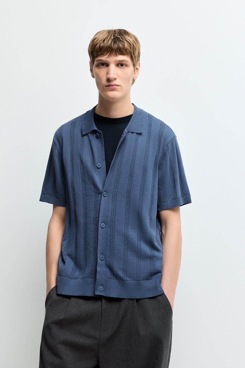 Textured knit shirt - Shirts - CLOTHING - Man | LEFTIES Morocco