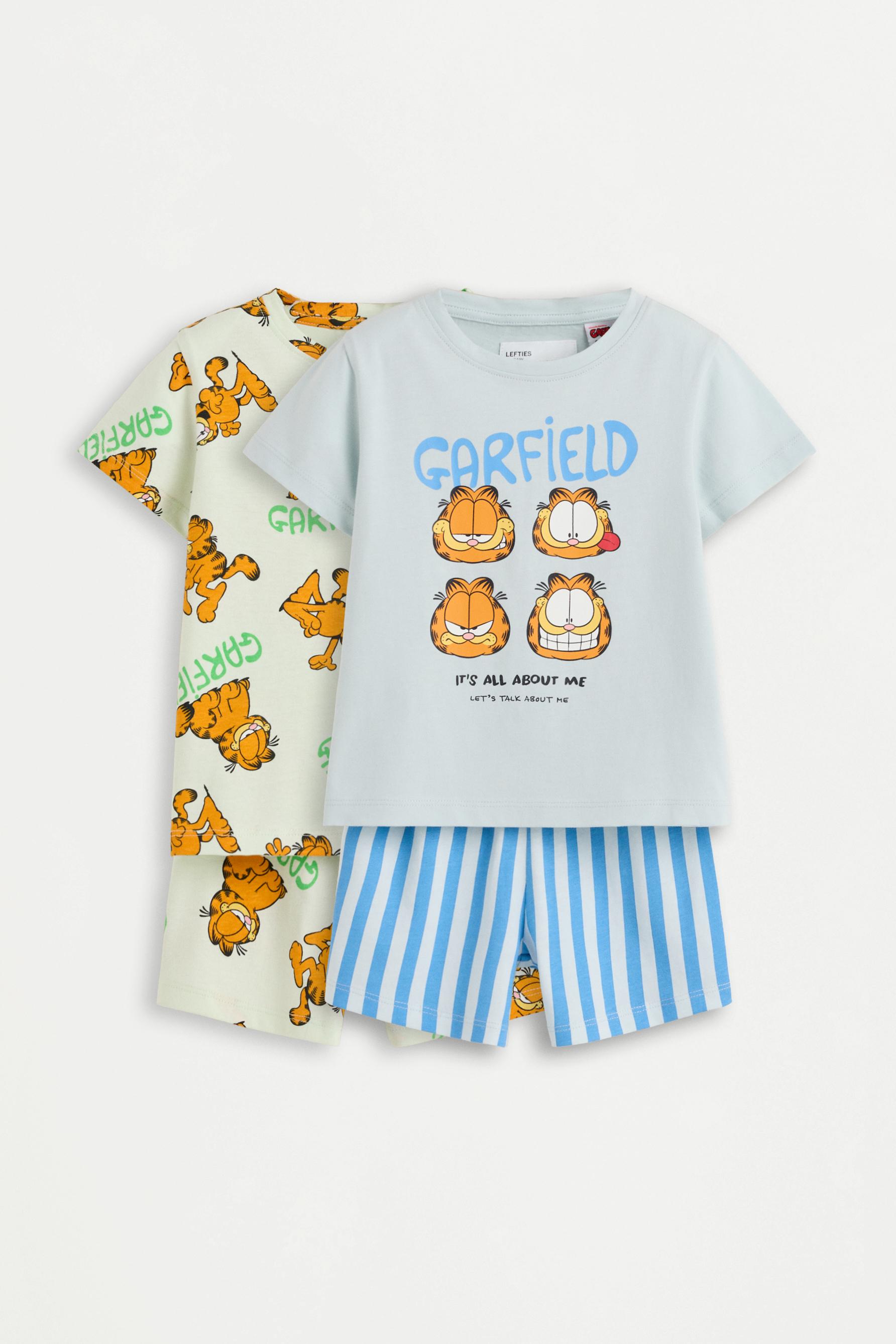 Pack of 2 Garfield ©Nickelodeon short pyjamas — PALE BLUE (alternate view)