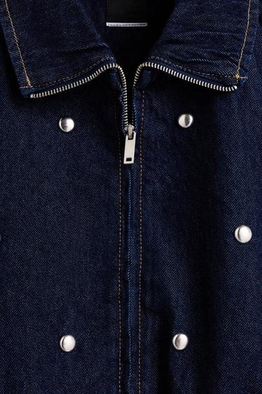 Denim jacket with studs — NAVY 7