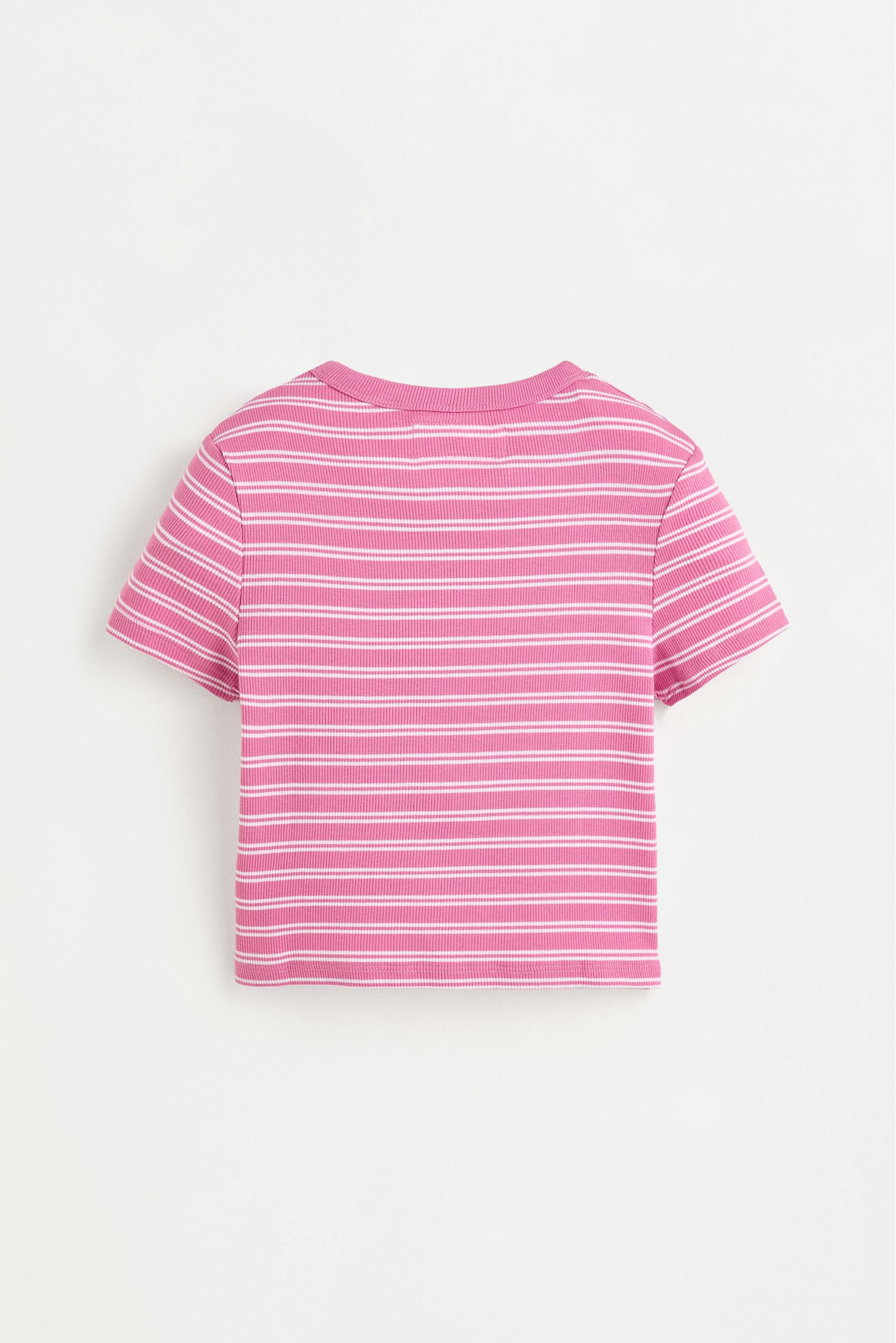 Ribbed T-shirt — STRAWBERRY
