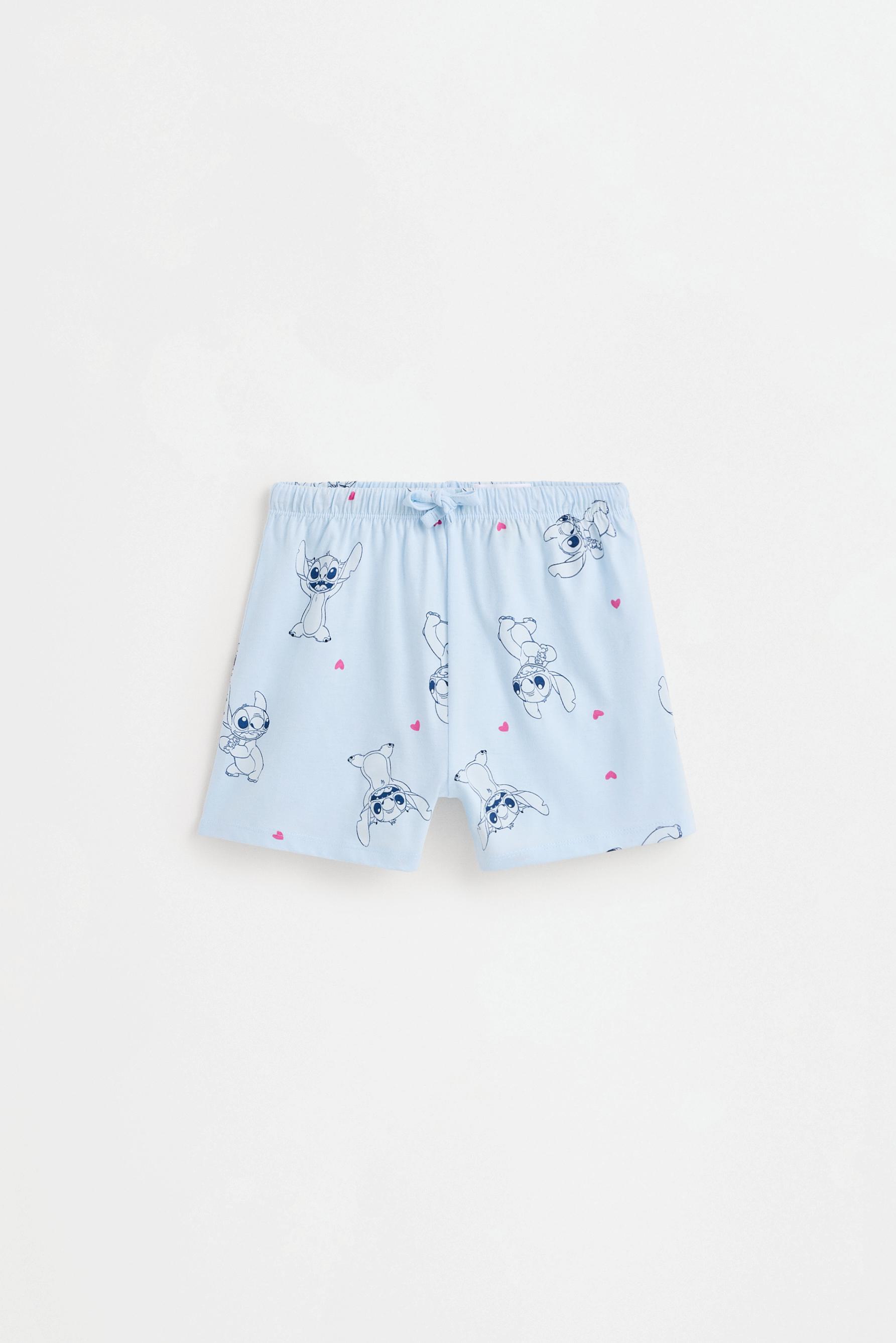 Stitch ©Disney short pyjamas with eye mask — PALE BLUE