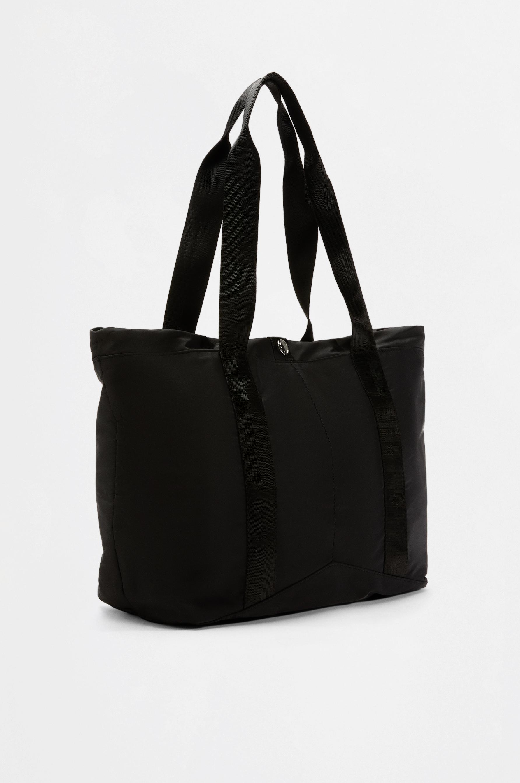 Nylon shopper bag — BLACK