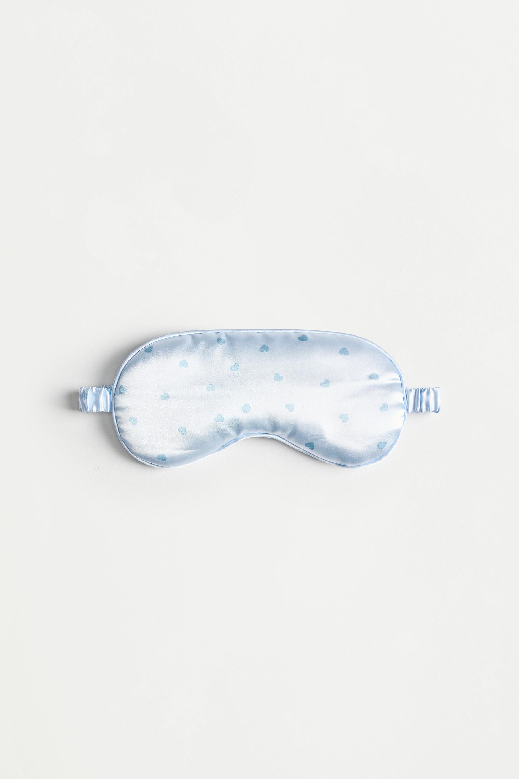 Polka dot print sleep mask — PASTEL BLUE